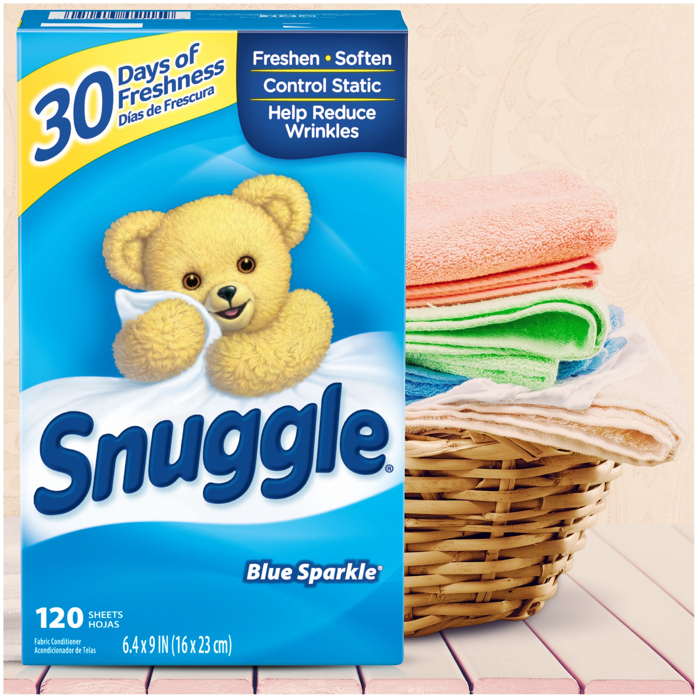 Snuggle Blue Sparkle Fabric Softener Dryer Sheets - Shop Softeners at H-E-B
