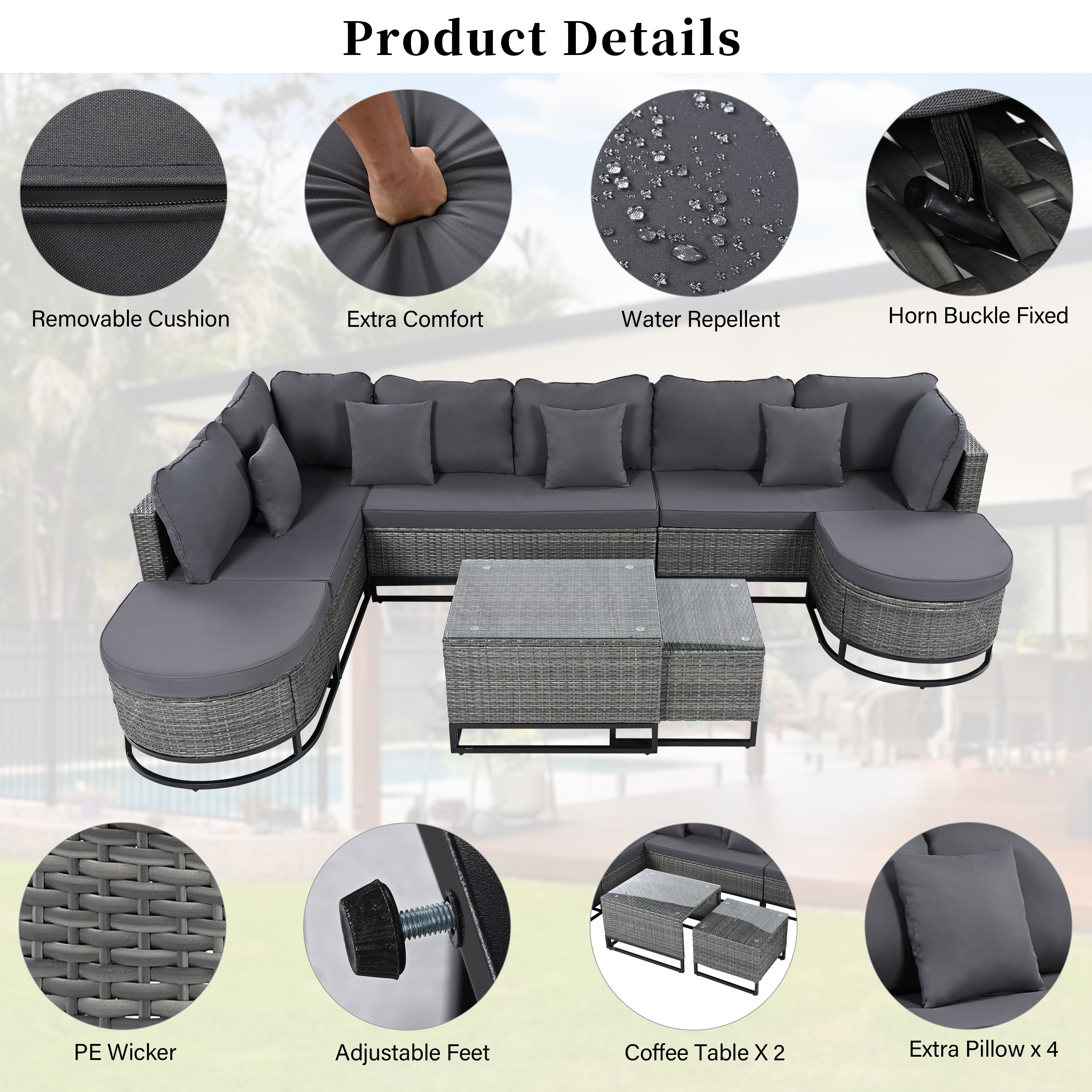 Bybafun YA0100339 Patio-Sofas-Daybeds - View #15
