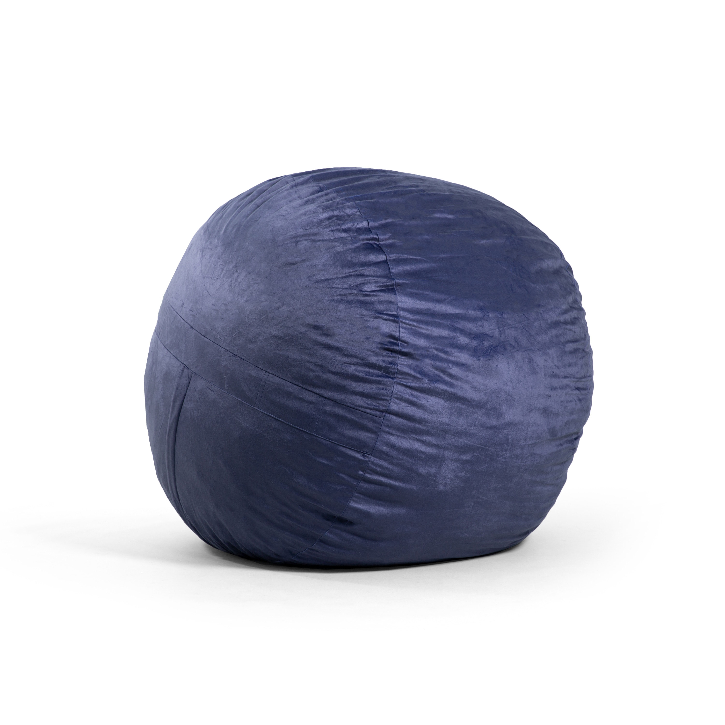Midnight Blue Large Foam Filled Bean Bag Chair with Removable Plush Cover