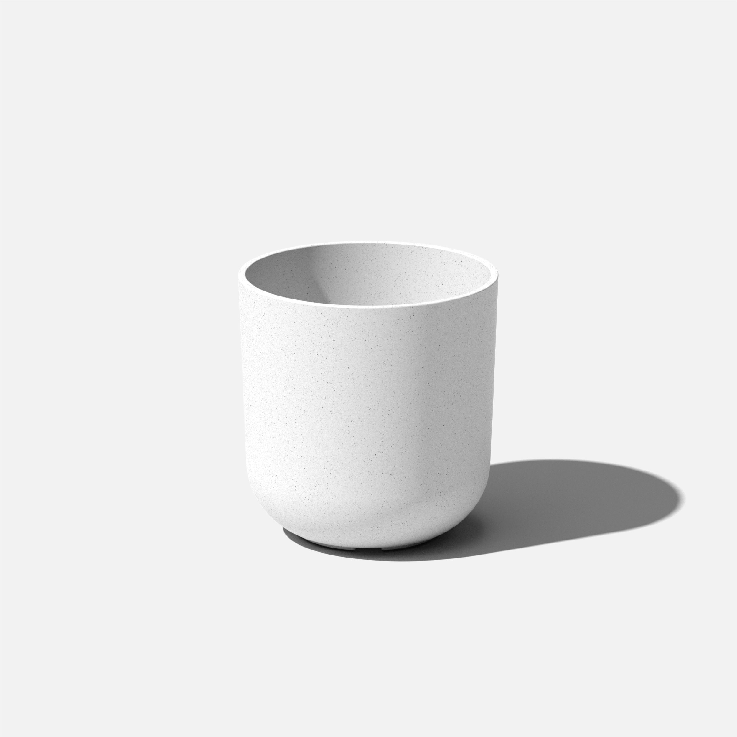 Veradek KNV10W Round 10-in W Medium White Plastic Indoor/Outdoor Planter with Drainage Holes