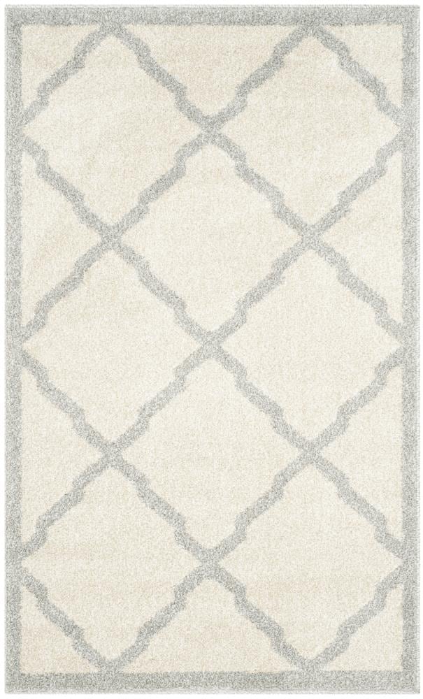 Safavieh AMT421E-24 Lowell 3 x 4 (ft) Loomed Polypropylene Beige/Light Gray Rectangular Indoor/Outdoor Trellis Throw rug