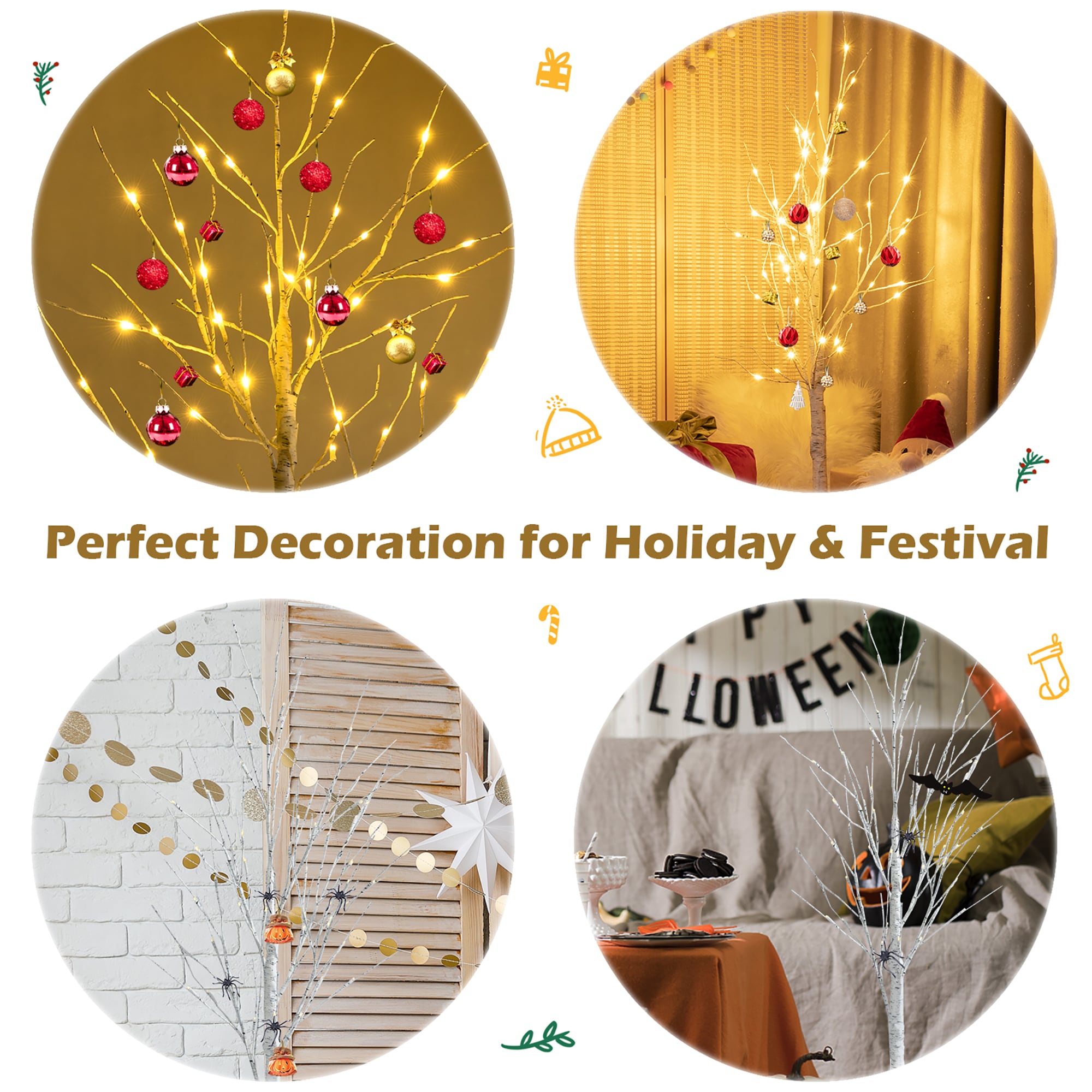 Costway CM23467US Artificial-Christmas-Trees - View #3