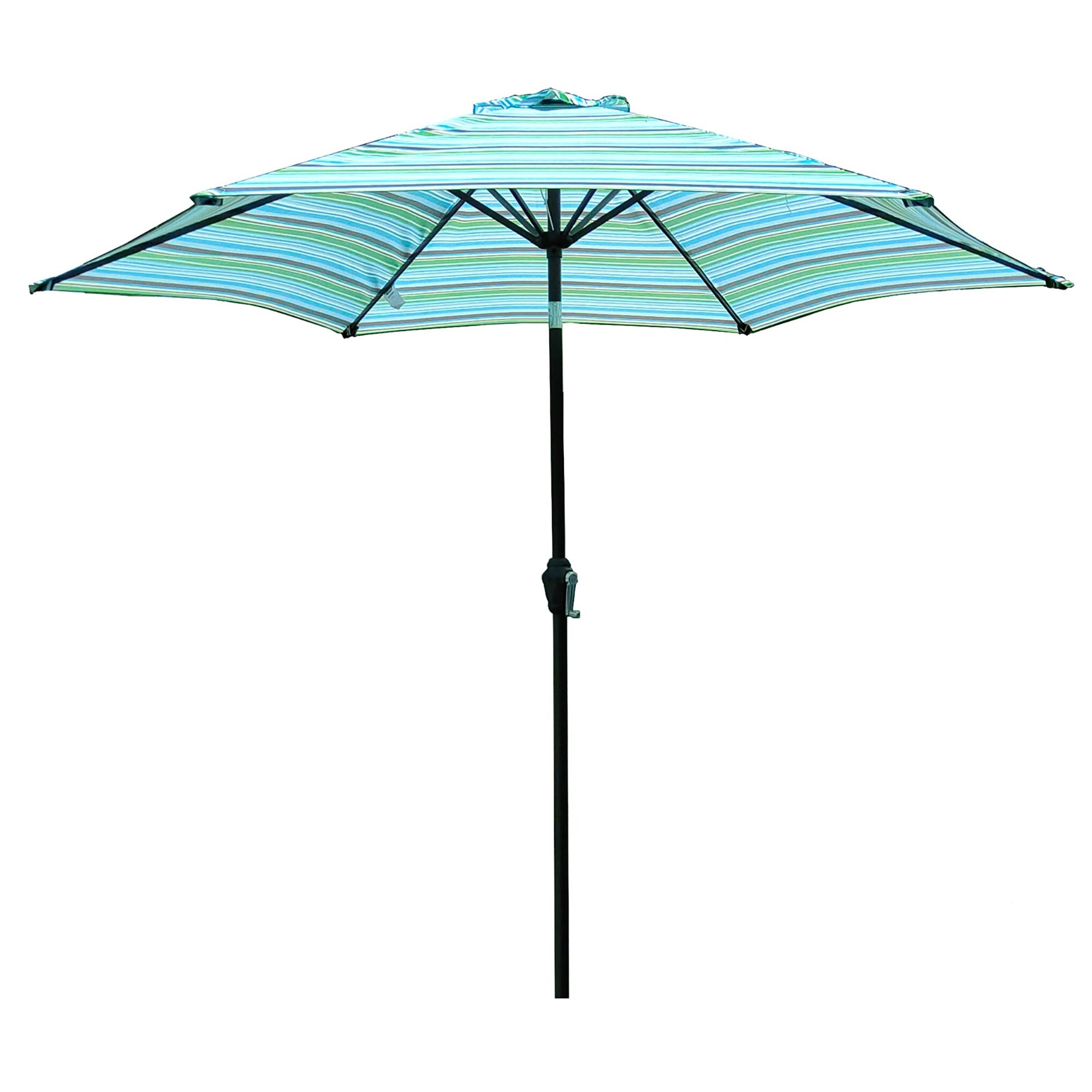 CASAINC WF-W41931494 8.6-ft Steel Blue Push-button Tilt Market Patio Umbrella
