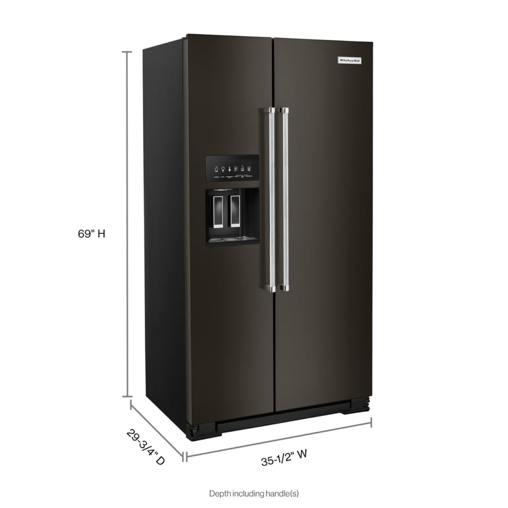 KitchenAid KRSC700HBS Side-By-Side - View #3