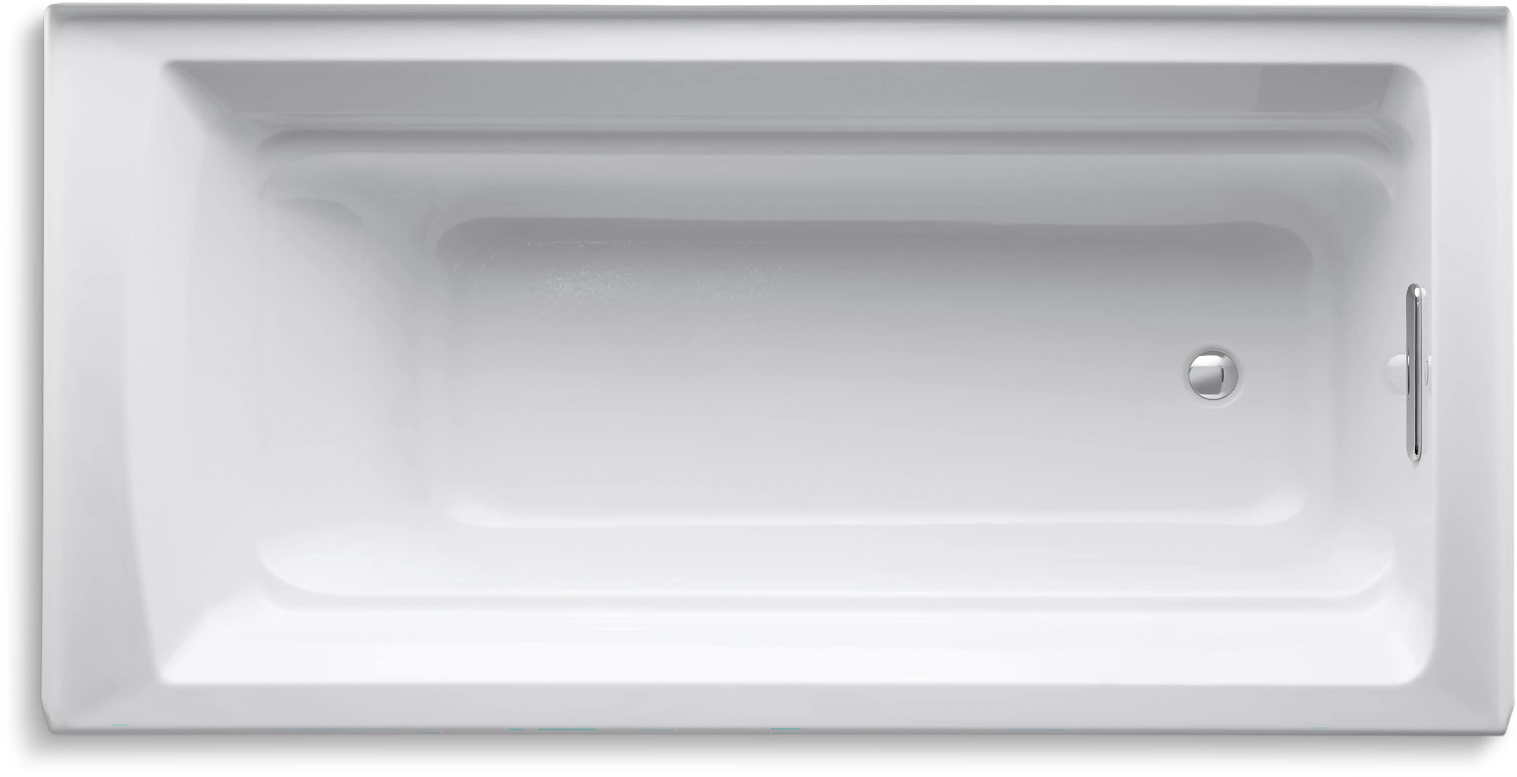 KOHLER Archer 36-in x 72-in White Acrylic Alcove Soaking Bathtub (Right  Drain)