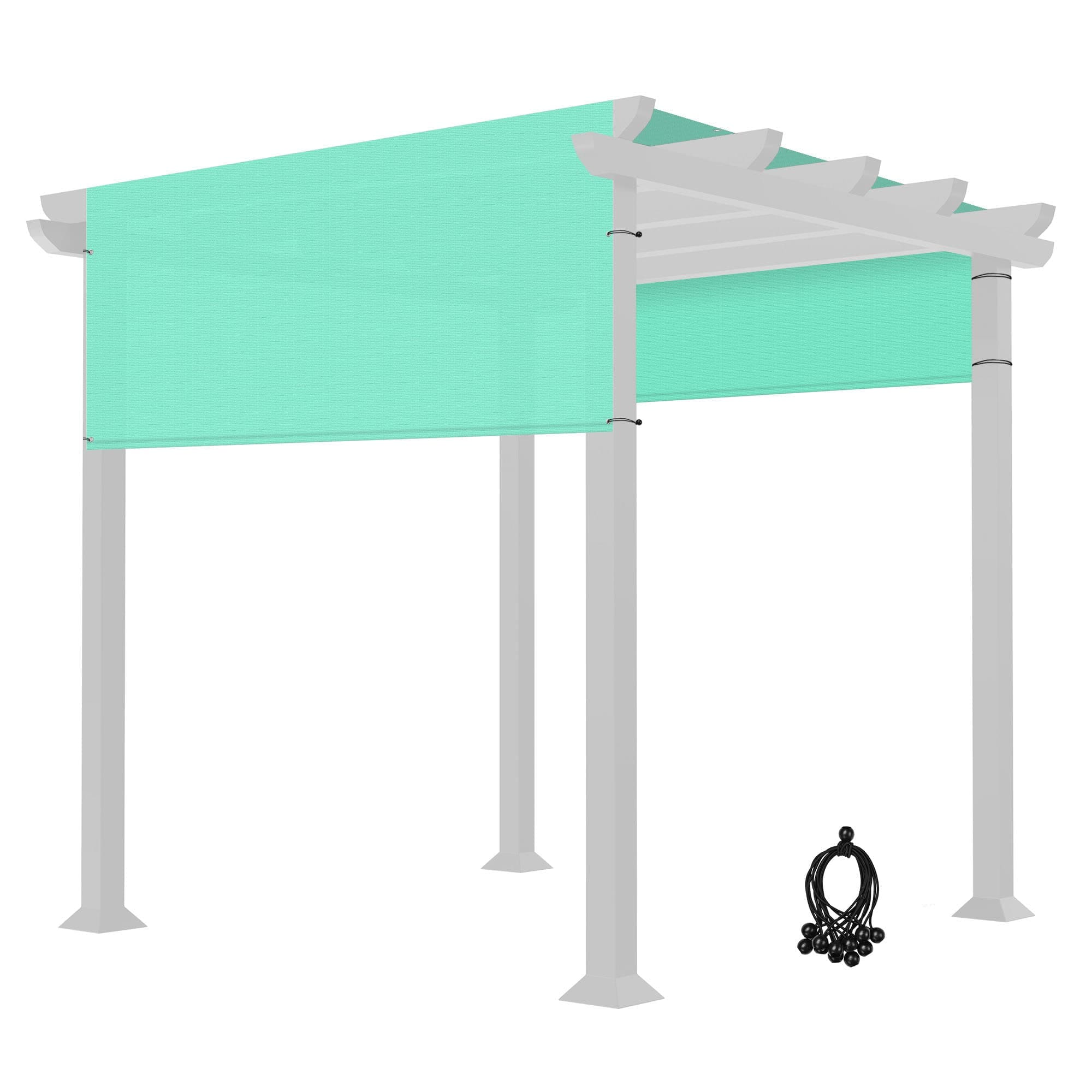 Yescom 07PCP003-8X10-T03-LO 8x10 Ft Universal Pergola Canopy Replacement Cover Sun Shade Rod Pocket Patio