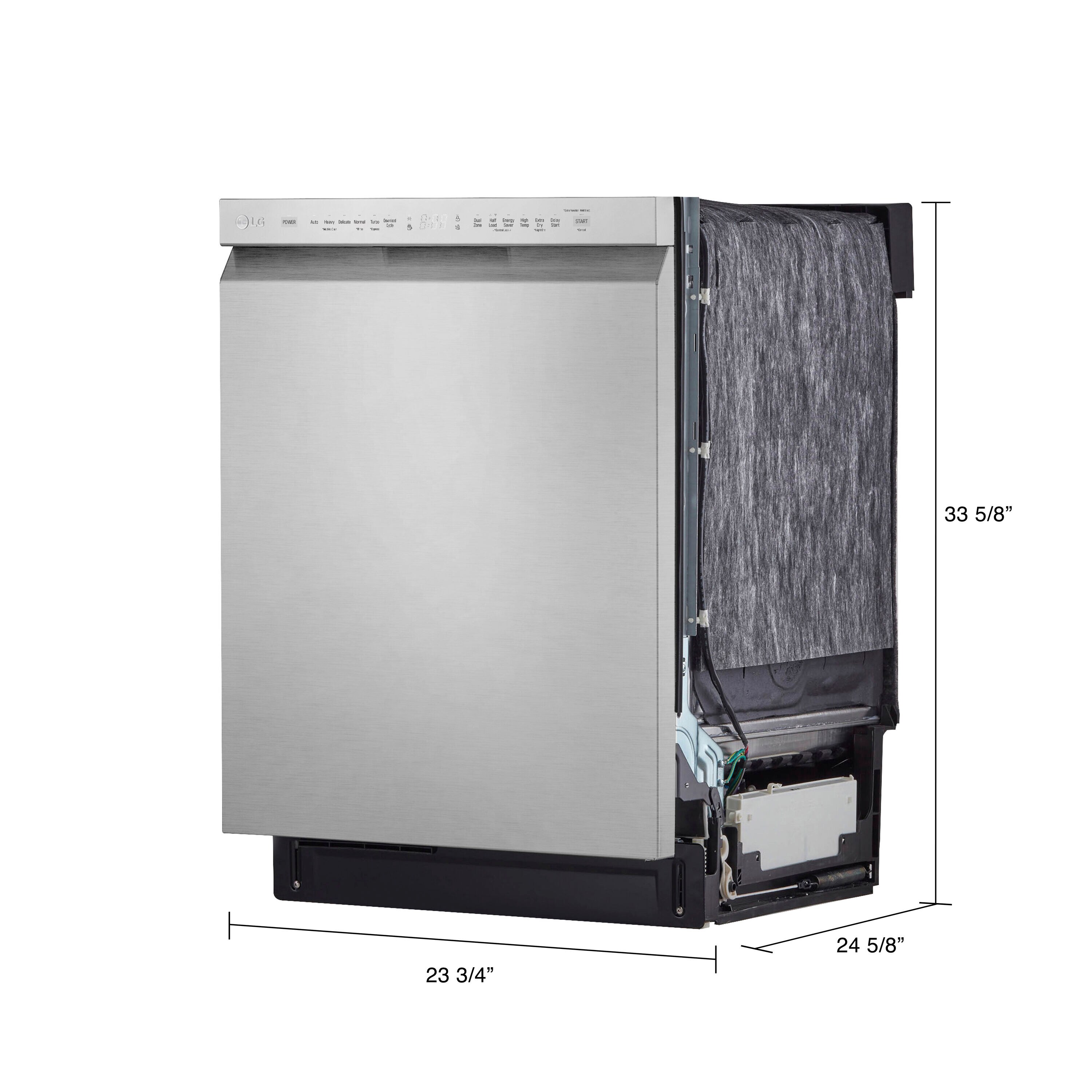 LG QuadWash Front Control 24-in Built-In Dishwasher With Third Rack (Printproof Stainless Steel) ENERGY STAR, 48-dBA