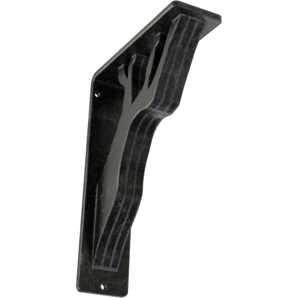 Ekena Millwork BKTM02X05X08TDAASV Damon 5.5-in x 2-in x 8-in Gray Wrought iron Mounting bracket