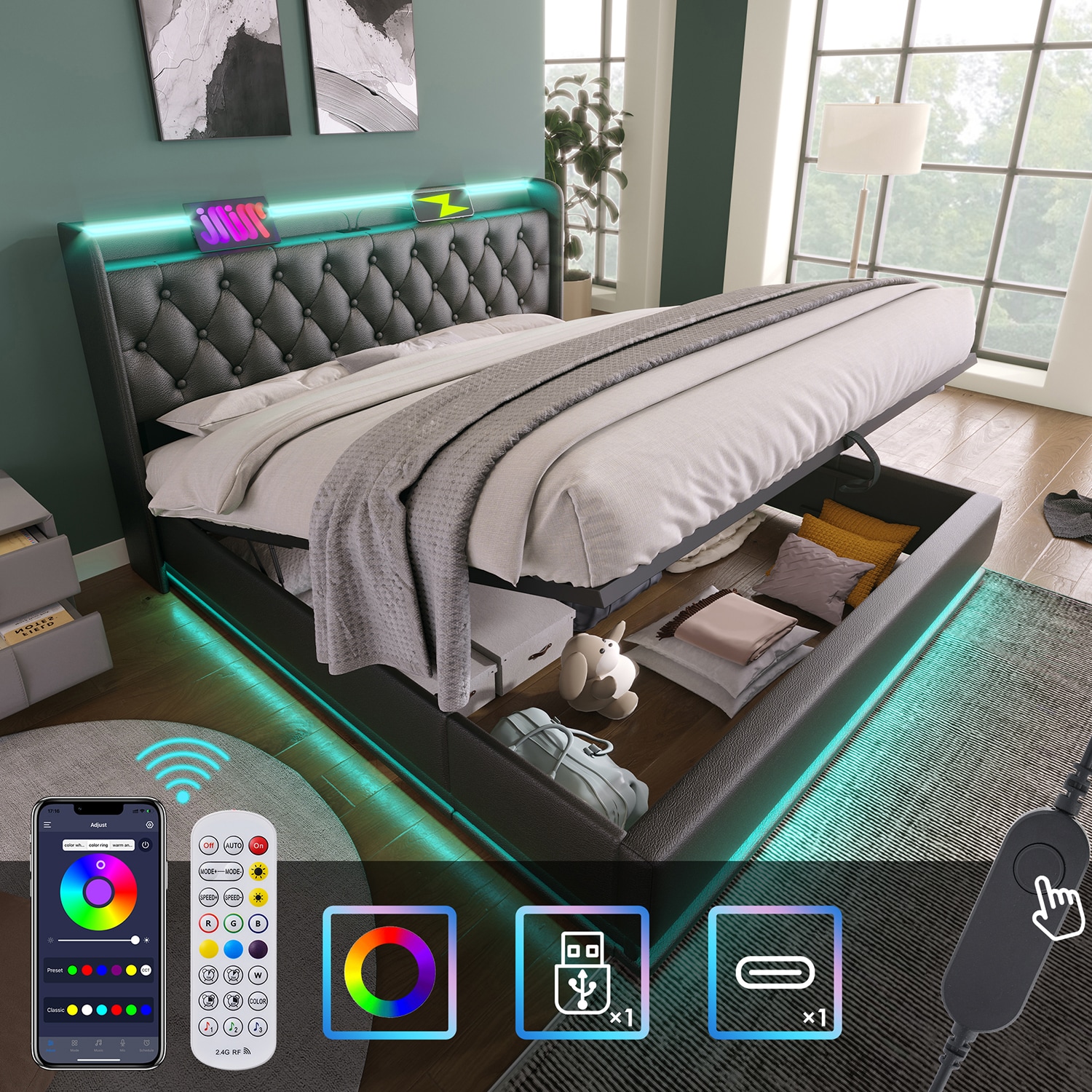 GZMR BX-1225-23-BK beds - View #7