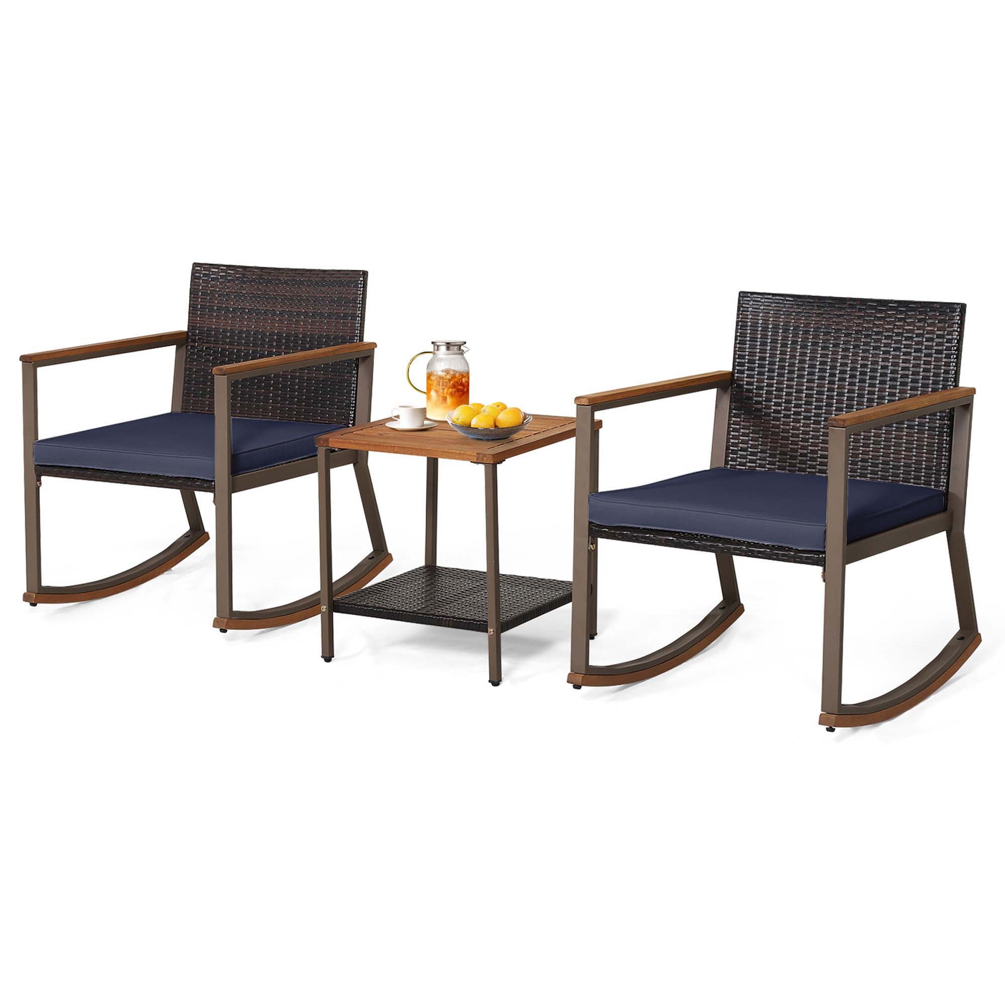 Costway HCST00419 Navy Composite Patio Bar