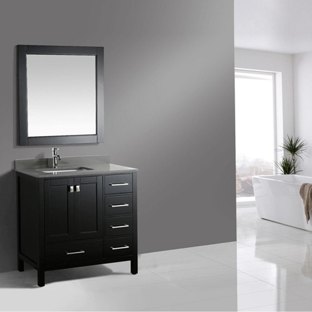 Design Element London 36-in Espresso Undermount Single Sink Bathroom ...