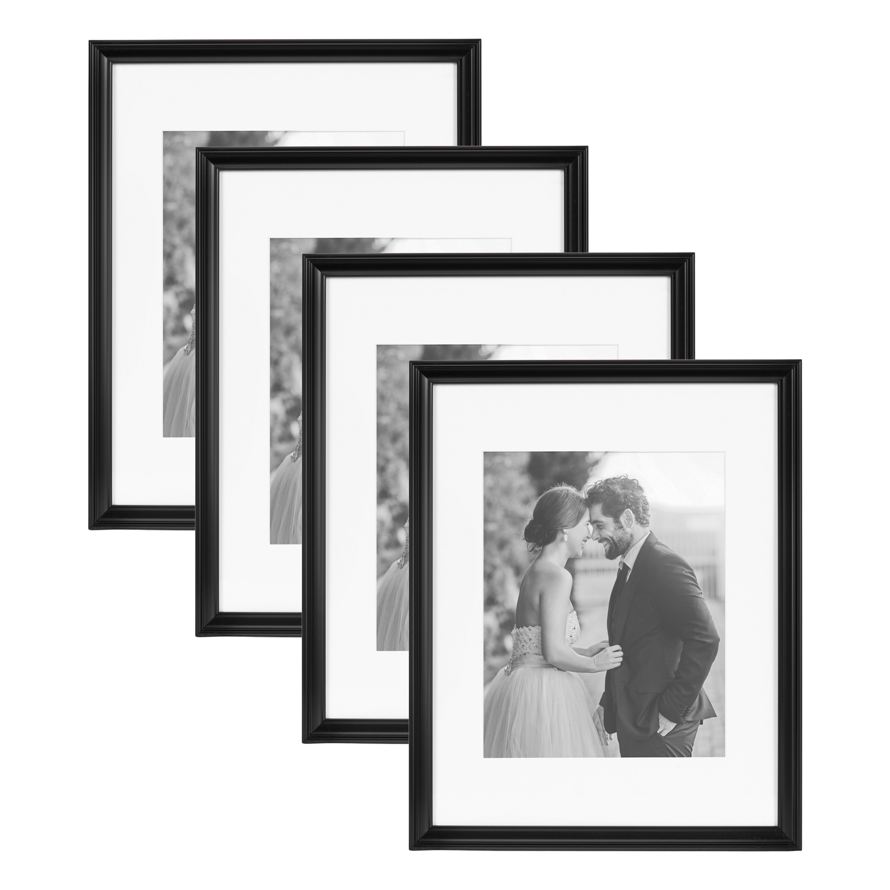 Kate and Laurel 228314 Black Plastic ( 11-in x 14-in ) Picture frame