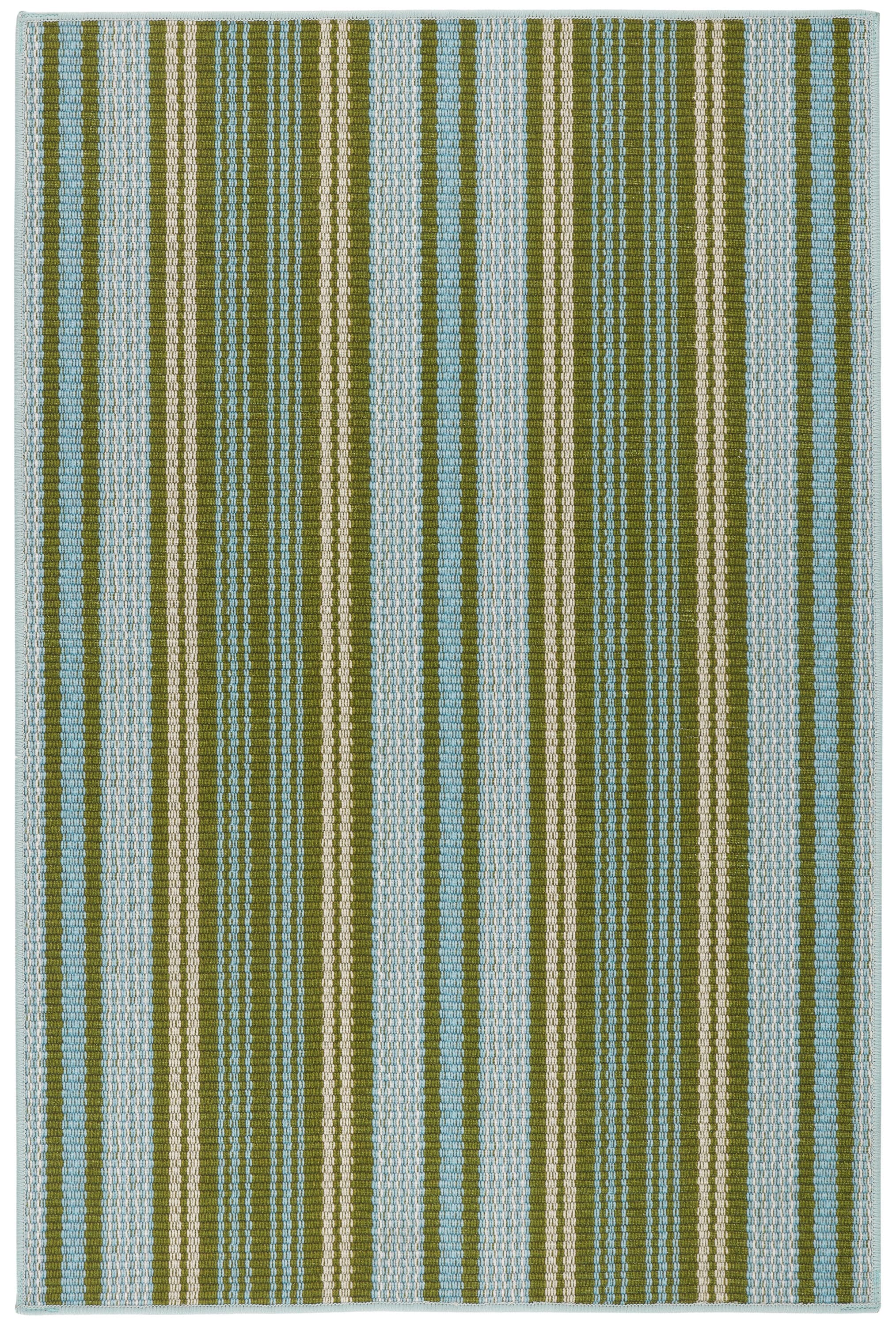 DASH & ALBERT DA2034-58 5 x 8 (ft) Polyester Multi Rectangular Indoor Stripe Farmhouse/Cottage Machine washable Area rug