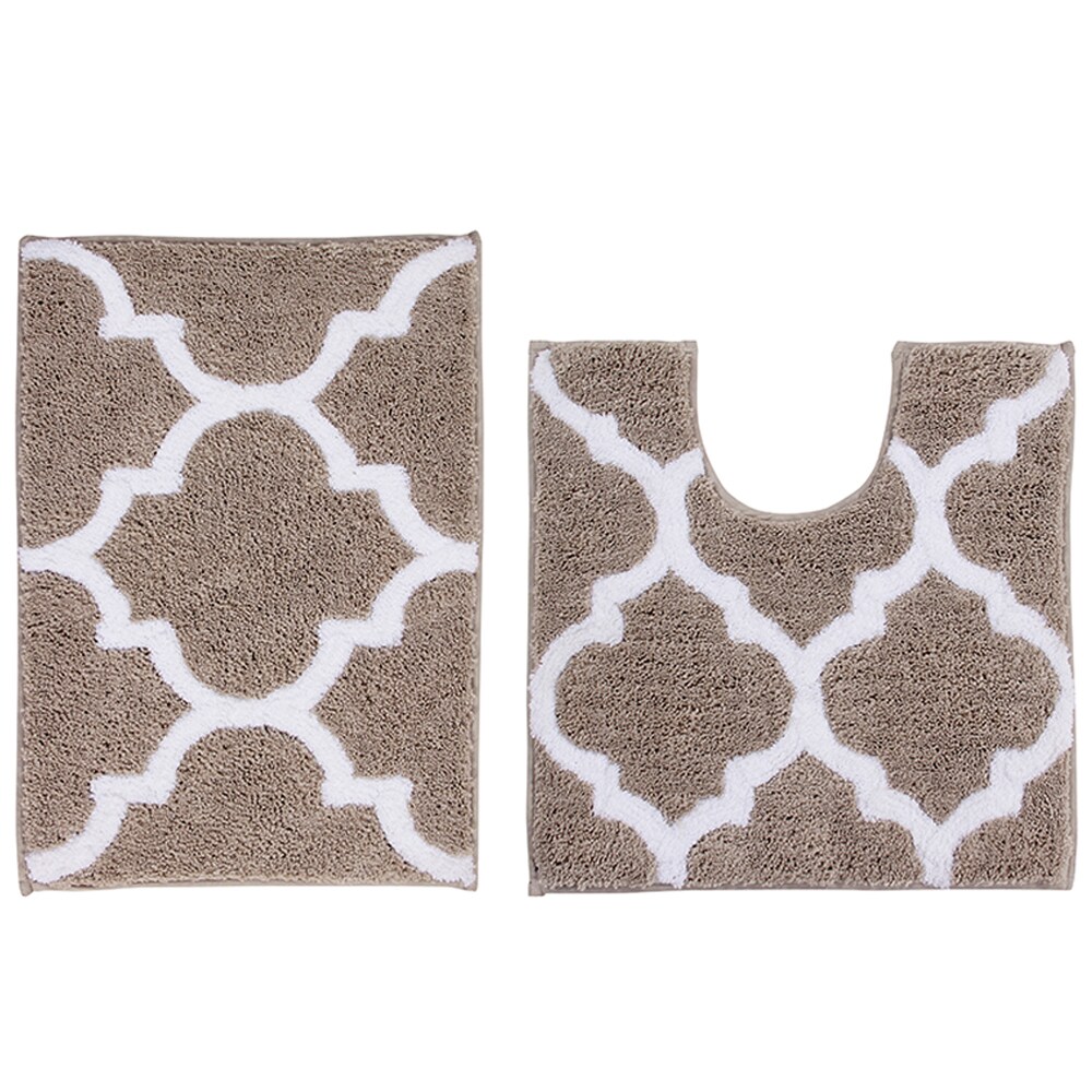 Better Trends BAMA2PC1720BE 24-Inches x 17-Inches Beige Polyester Bath rug