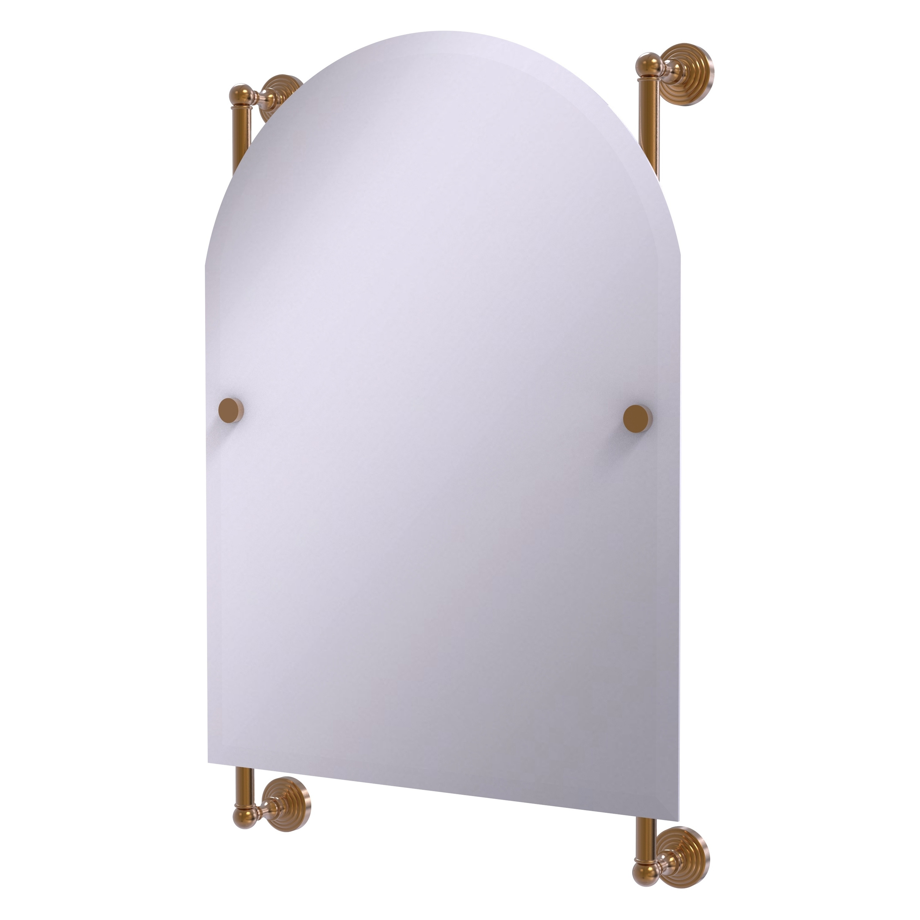 Allied Brass WP-27-94-BBR Waverly Place 21-Inches x 32-Inches Beveled Frameless Arch Bathroom Vanity Mirror ( Brushed Bronze )