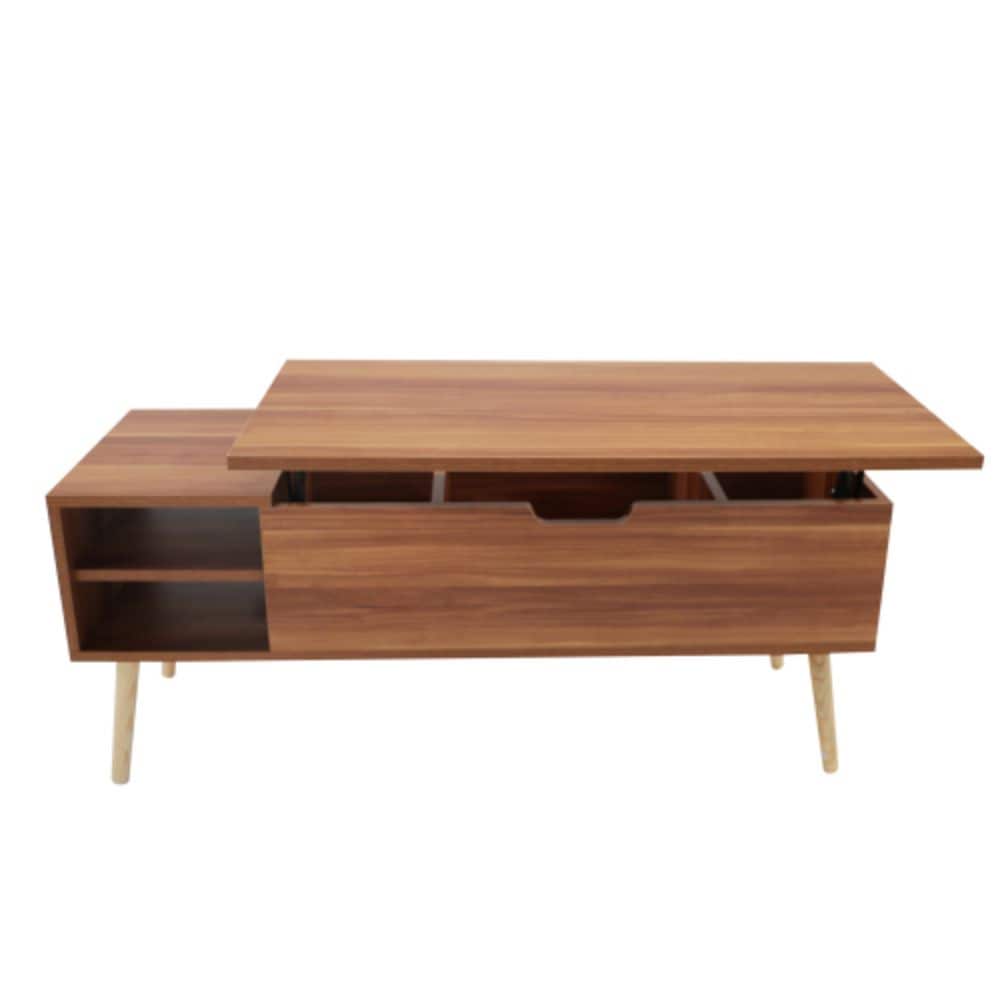 LIVIZA GIS67936281 Brown Wood Modern Coffee Table