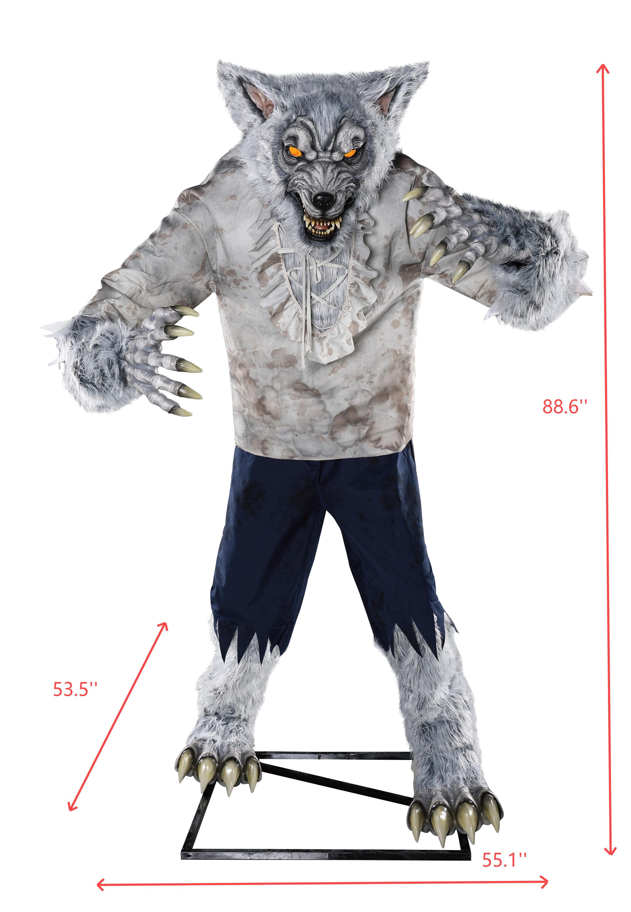 Haunted Living 62BS055048 7-ft Freestanding Motion Activated Talking Lighted Werewolf Animatronic