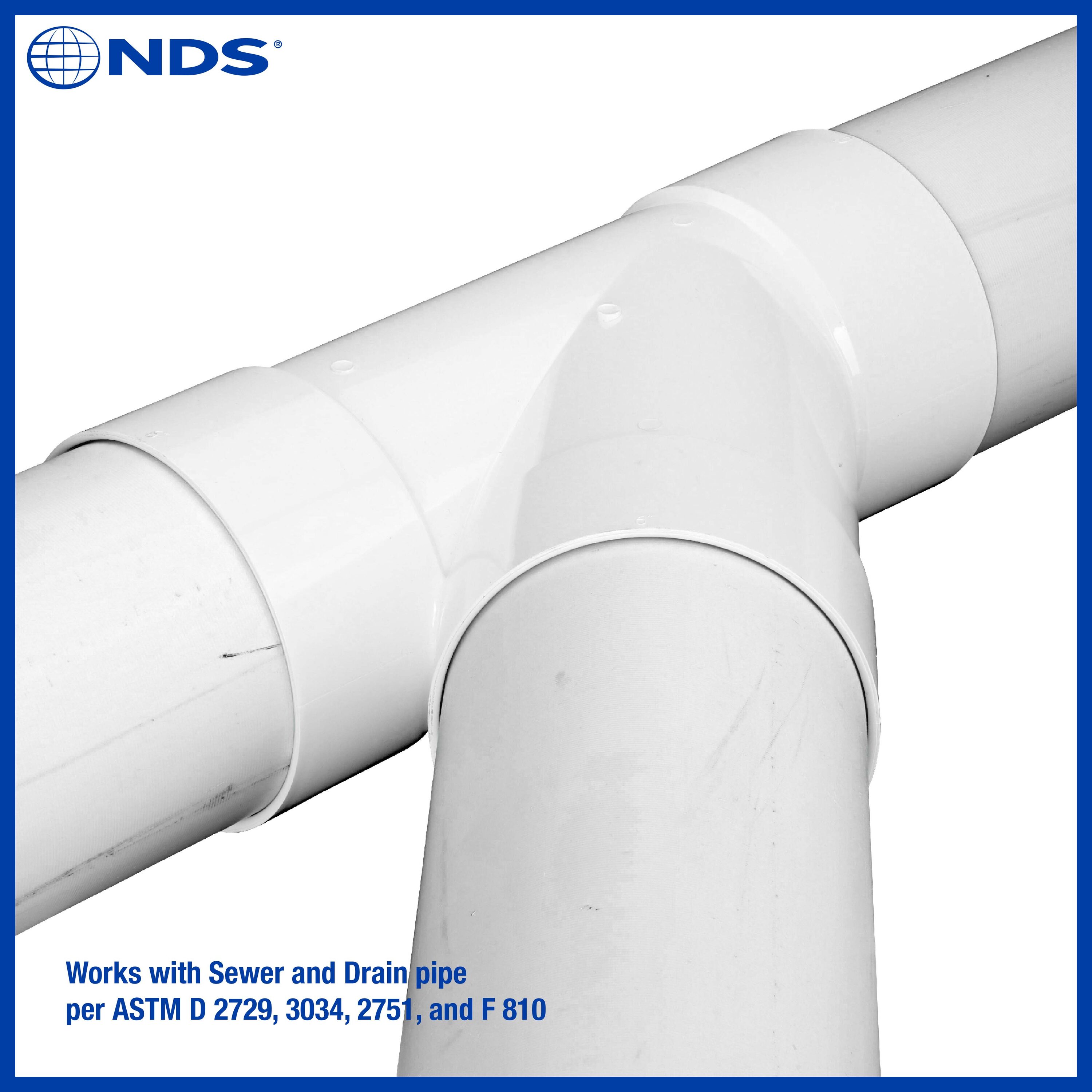 NDS PVC Sewer and Drain 45 Degree Wye, 6 in. Hub X Hub X Hub in the ...