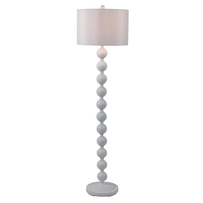 Decor Therapy 59 In White Floor Lamp, Ball Floor Lamp