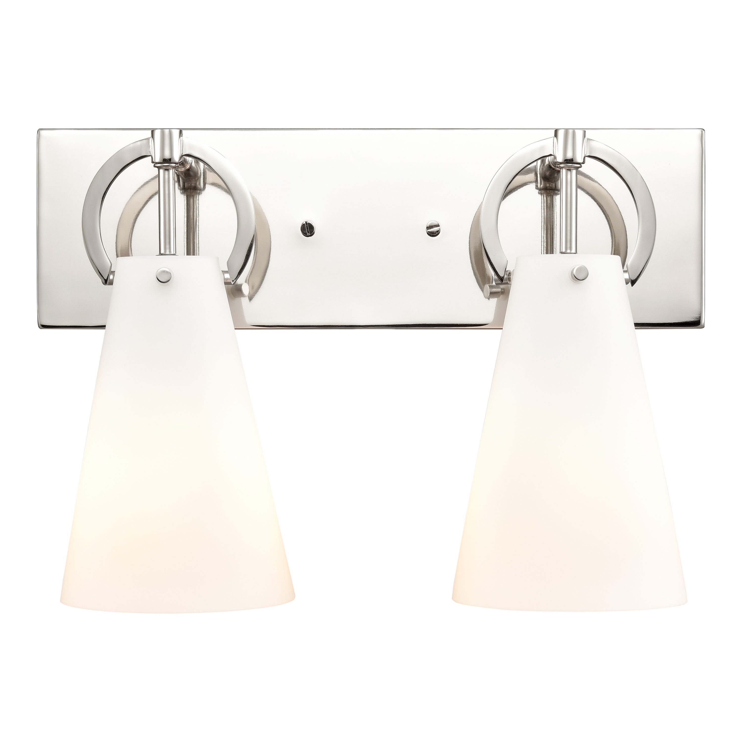 Westmore by ELK Lighting LWVL-220308069 Lynnwood 15-in 2-Light Polished Nickel LED Modern/Contemporary Vanity Light