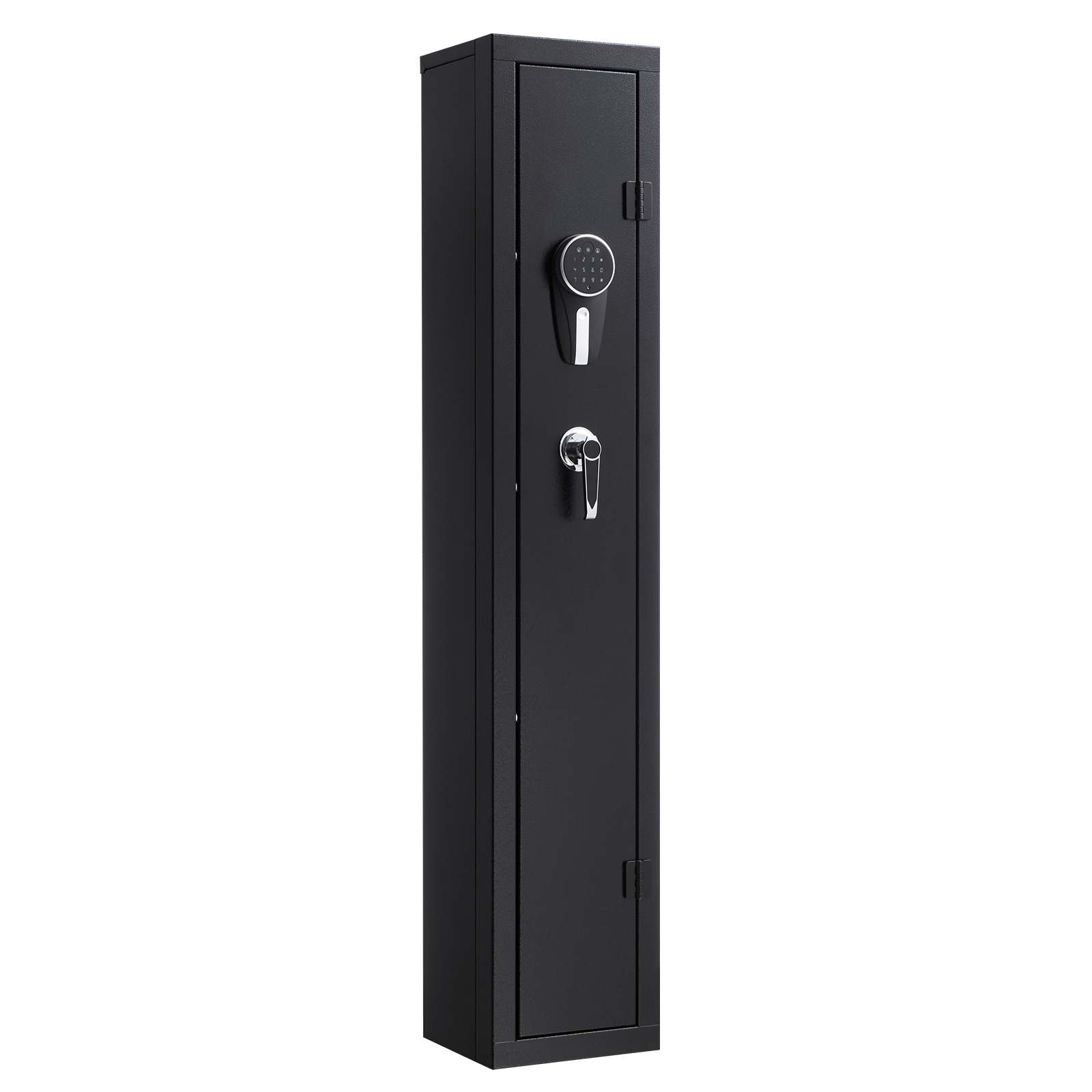 GIVIMO Long Gun Safe Rifle Cabinet 52.56-in Cold-Rolled Steel with Digital Keypad Key 3 Locking Bolts LED Lighting Alarm System Adjustable Racks Magazine #LW108GIVSS4116