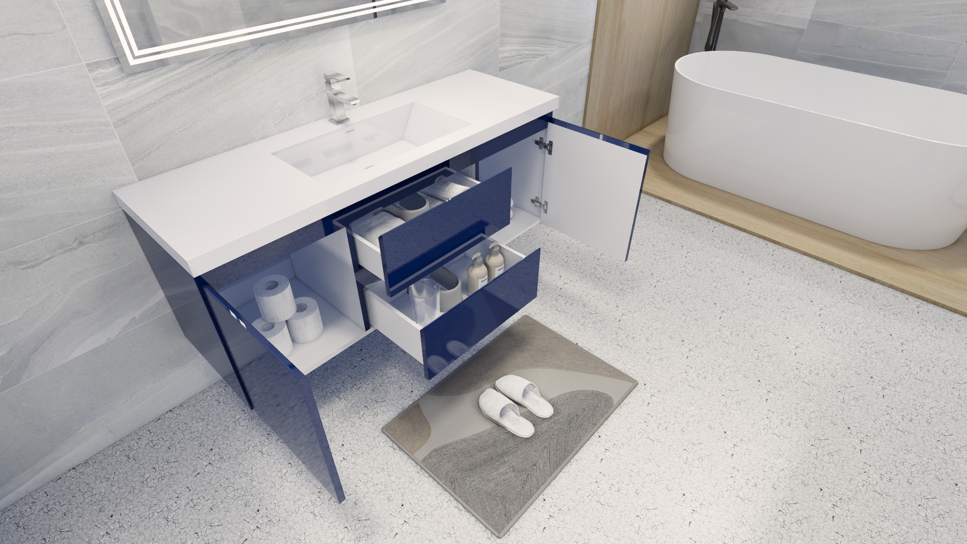 Moreno Bath MOB60S-NB Bath-Vanity-Combo - View #7