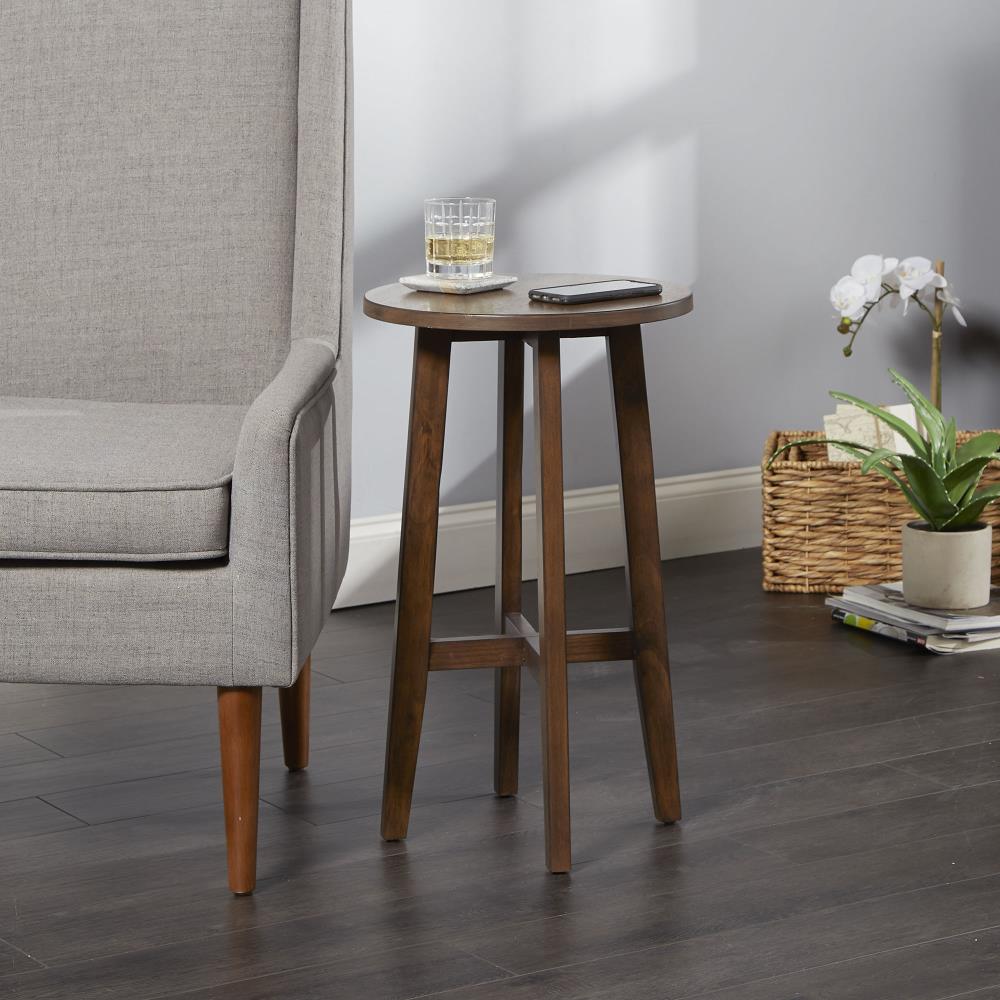 Cheyenne Products Dark Brown Wood Round End Table in the End Tables ...