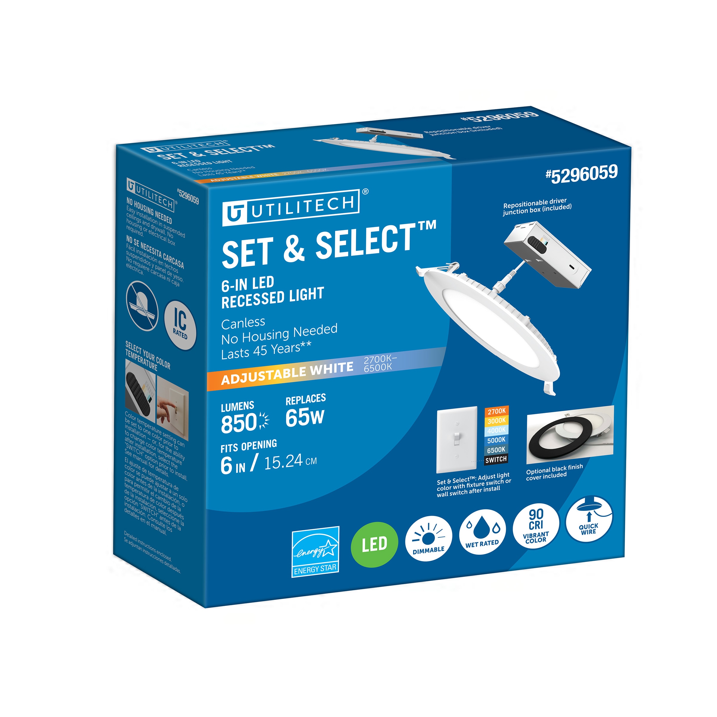 Utilitech LLEDR6XT/RT6WYBK Led-Retrofit-Downlight - View #6