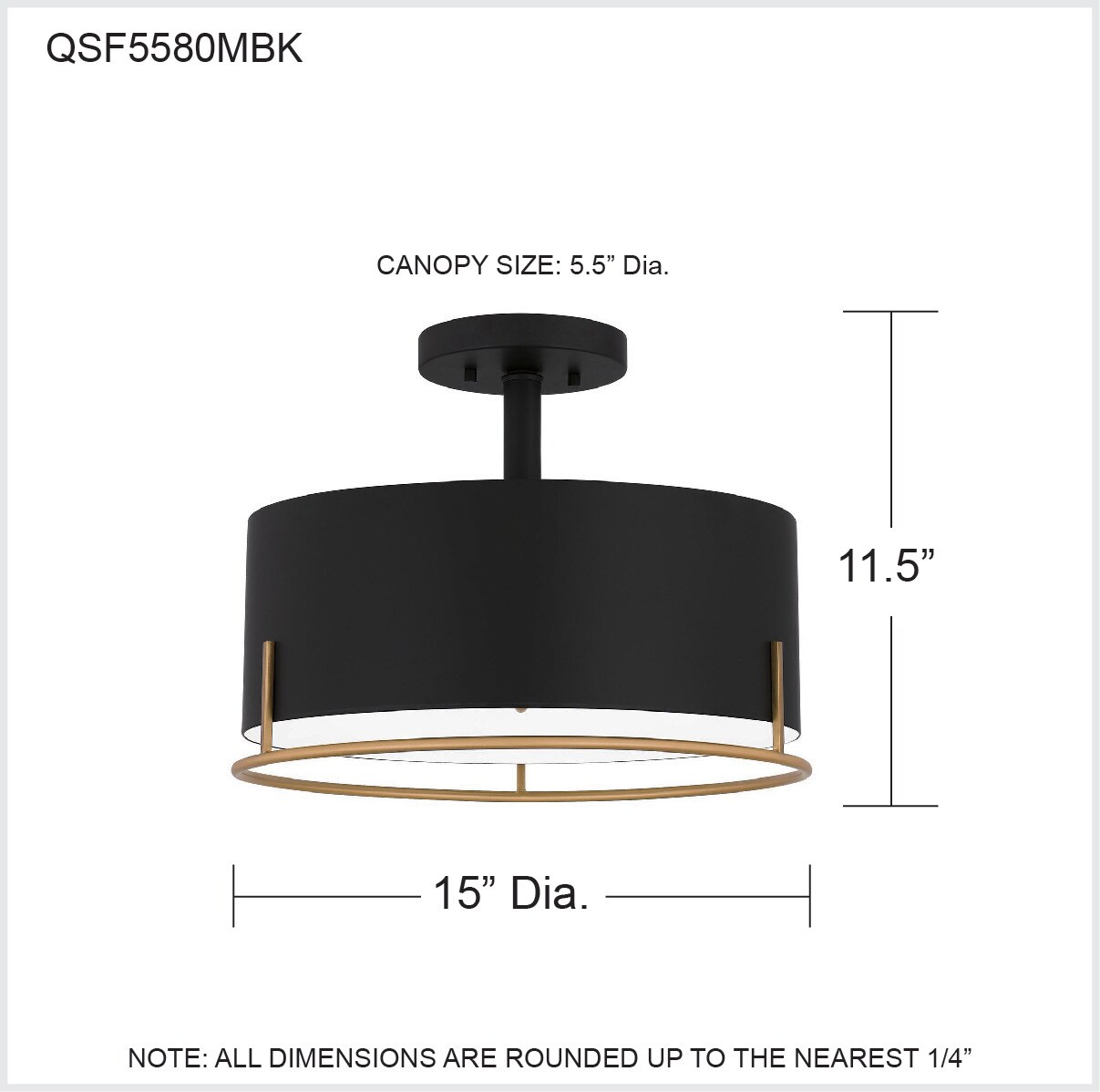 Quoizel QSF5580MBK flushmounts - View #9