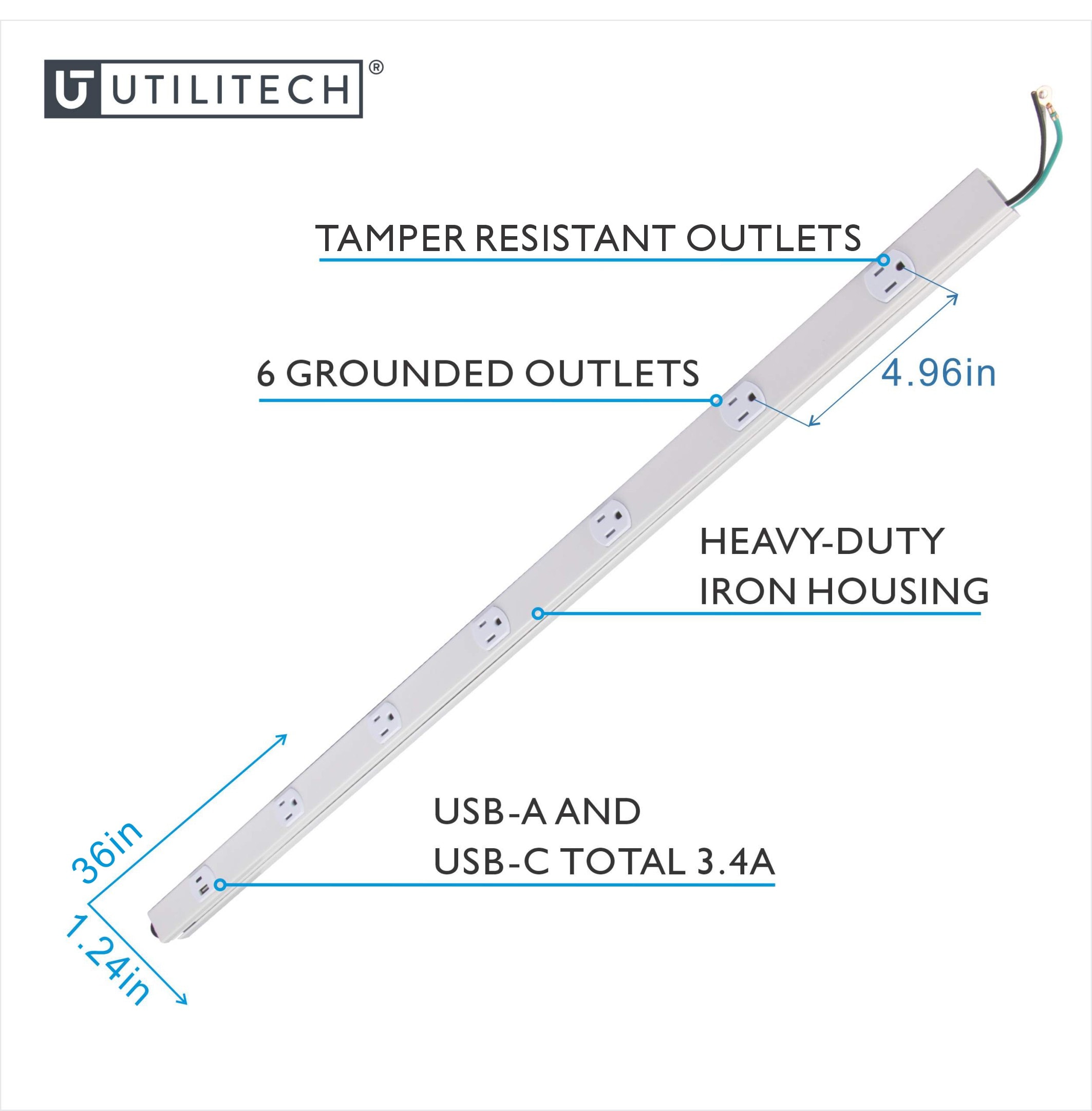 Utilitech LTS-6Z1260L-2U-W raceway - View #5