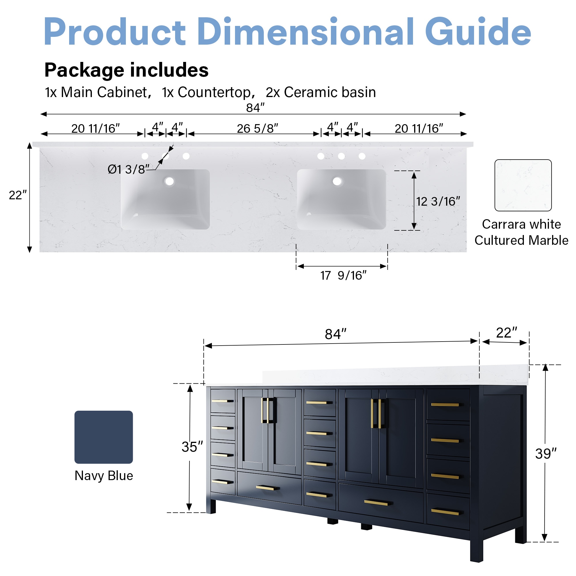Iseryn FD84CCNB Bath-Vanity-Combo - View #2