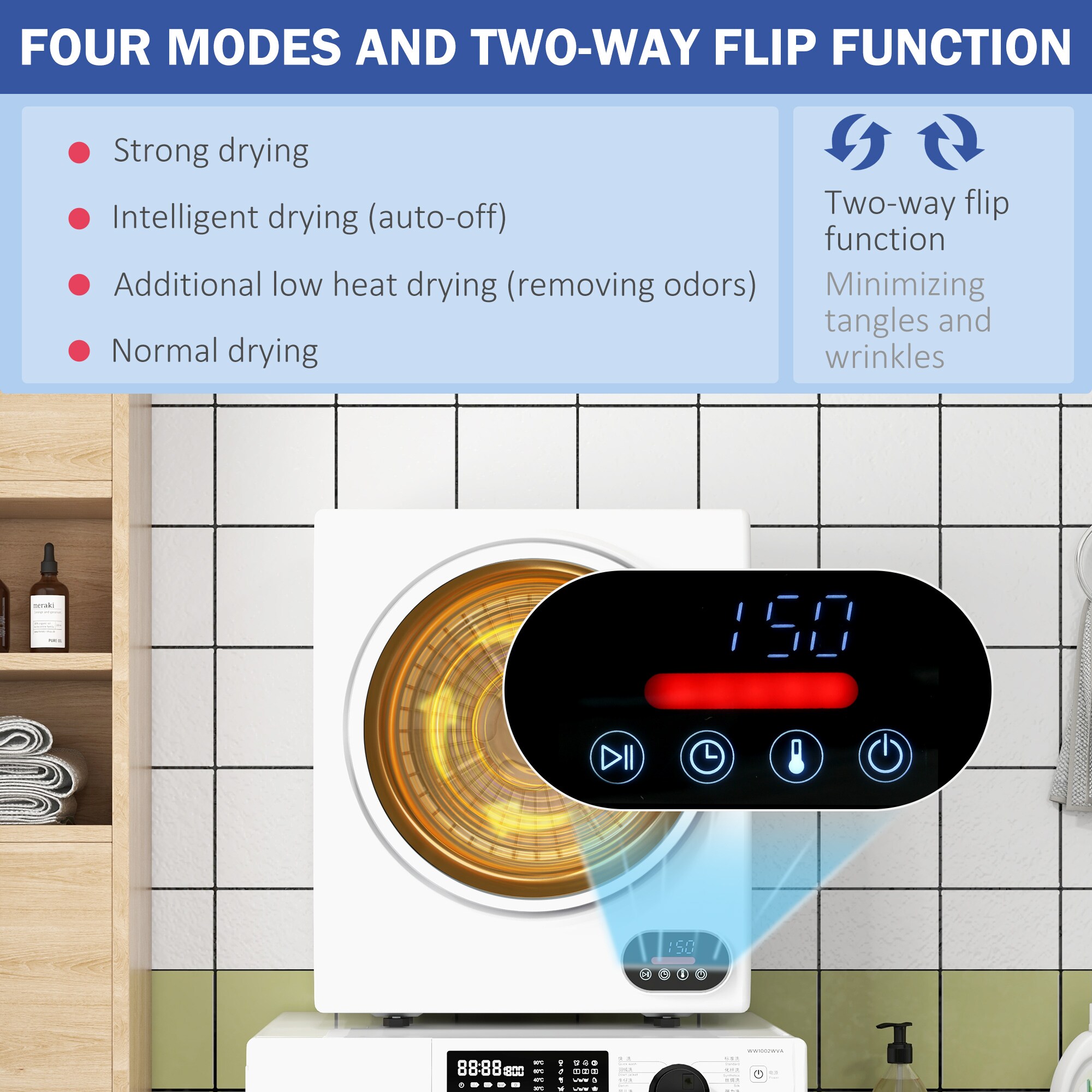 HomCom B61-009V80WT Elec-Dry - View #8