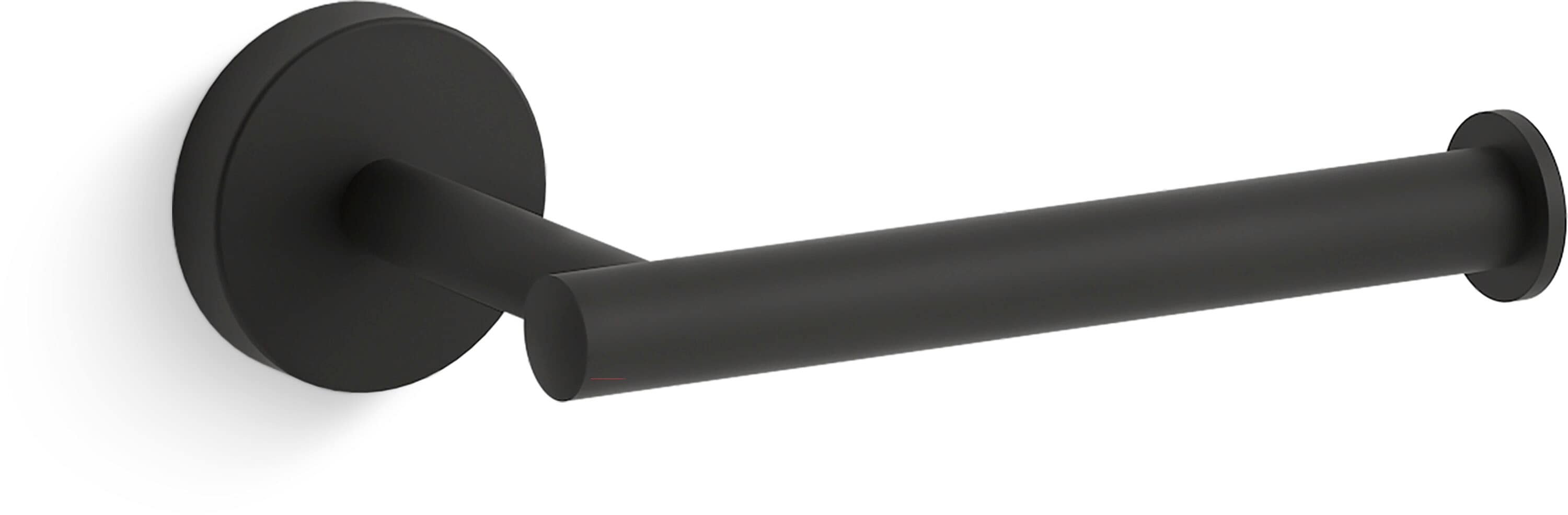 KOHLER 27292-BL Elate Matte Black Wall mount Single post Toilet Paper Holder 1 -Rolls with Storage