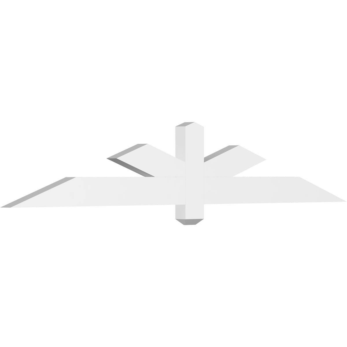 Ekena Millwork GBP072X12X0204KEN00 Kennewick White PVC Gable bracket