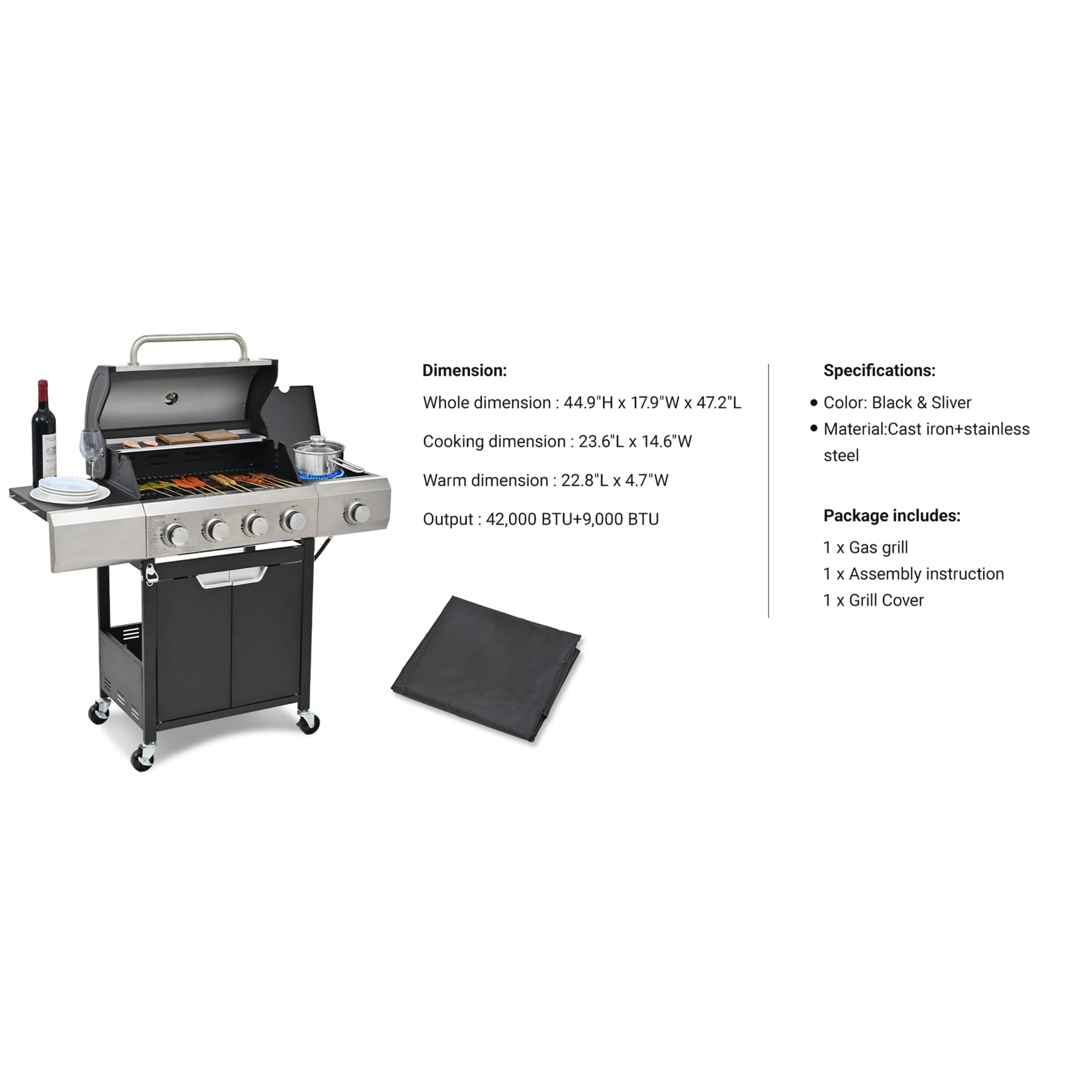 BABOOM BOM-266370-OR Gas-Grill - View #6