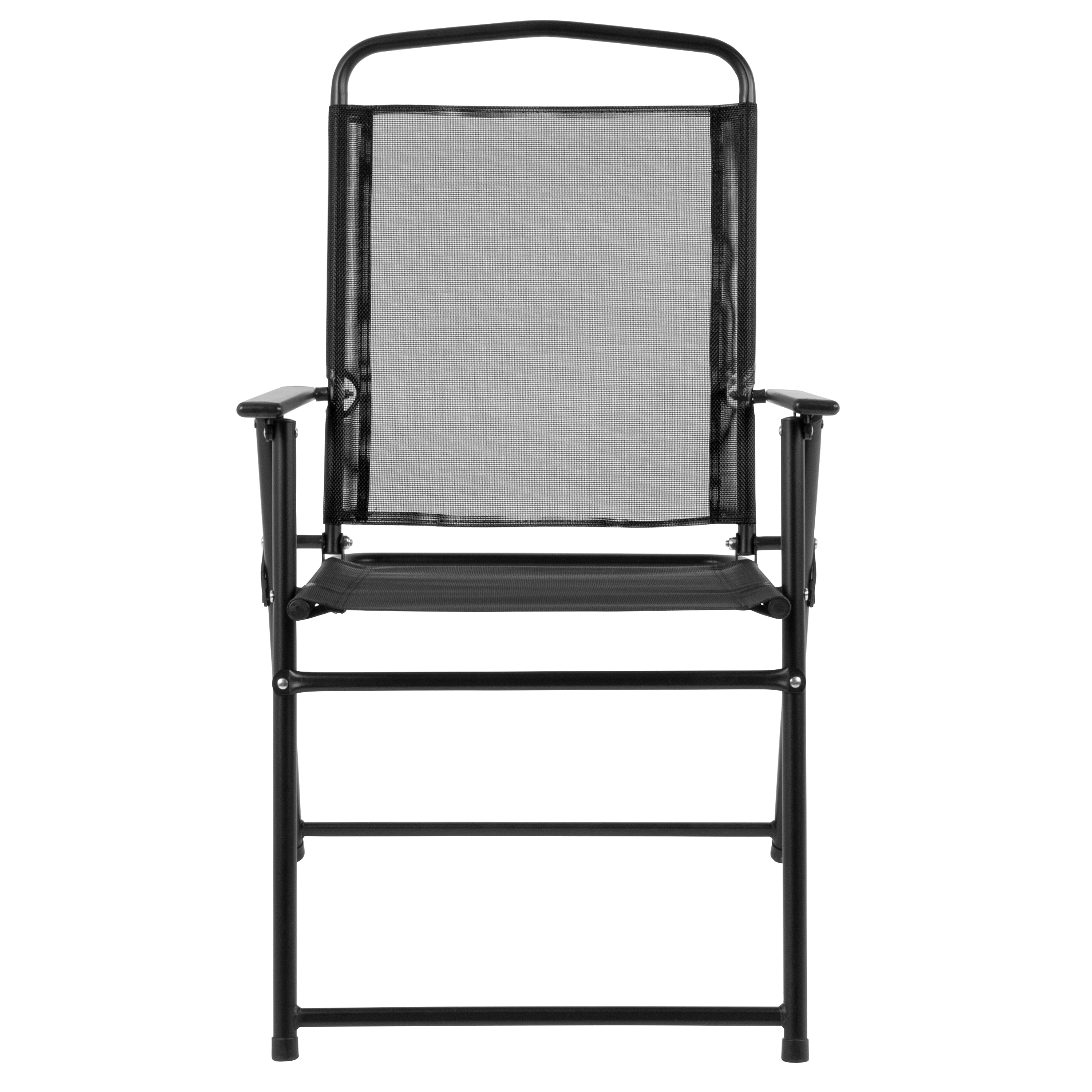 Nantucket 6-Piece Black Steel Patio Furniture Set with Umbrella