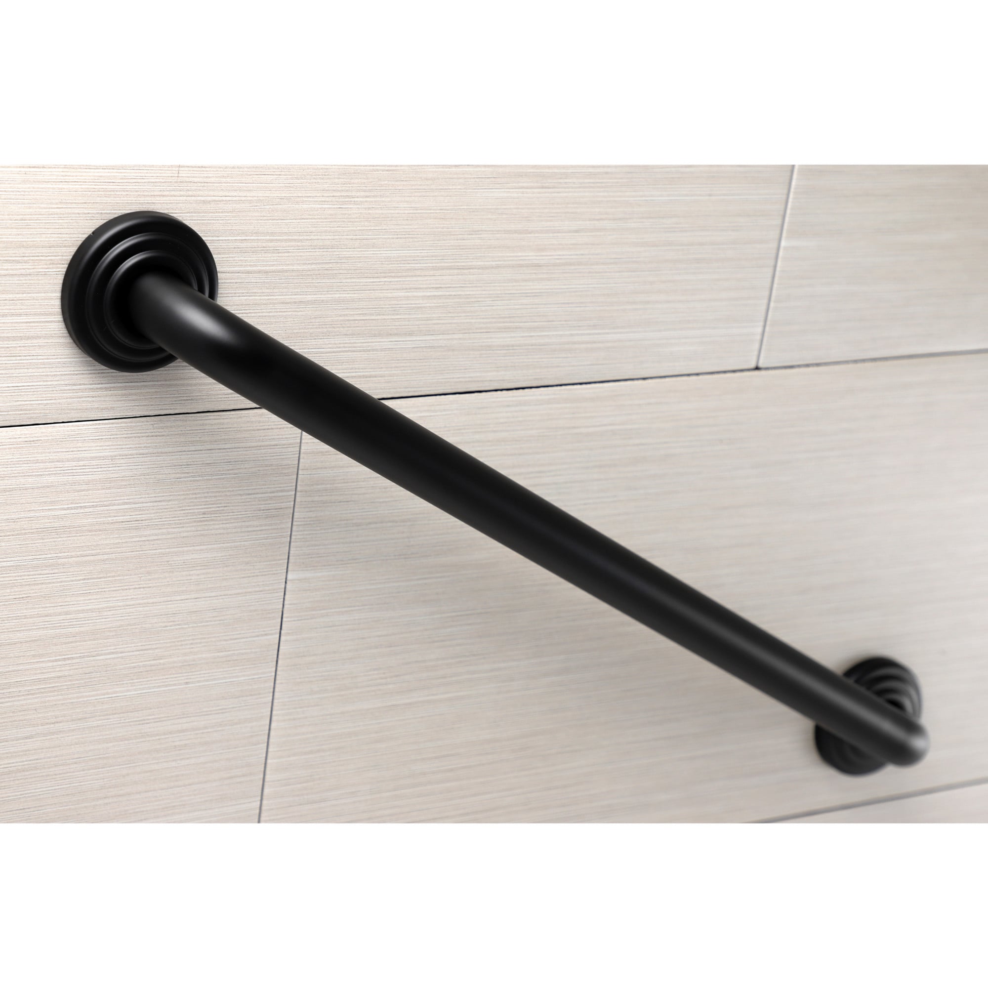 Kingston Brass WLDR314240 Restoration 24-in Matte Black Wall mount ADA Compliant Grab Bar ( 330-lb Weight Capacity )