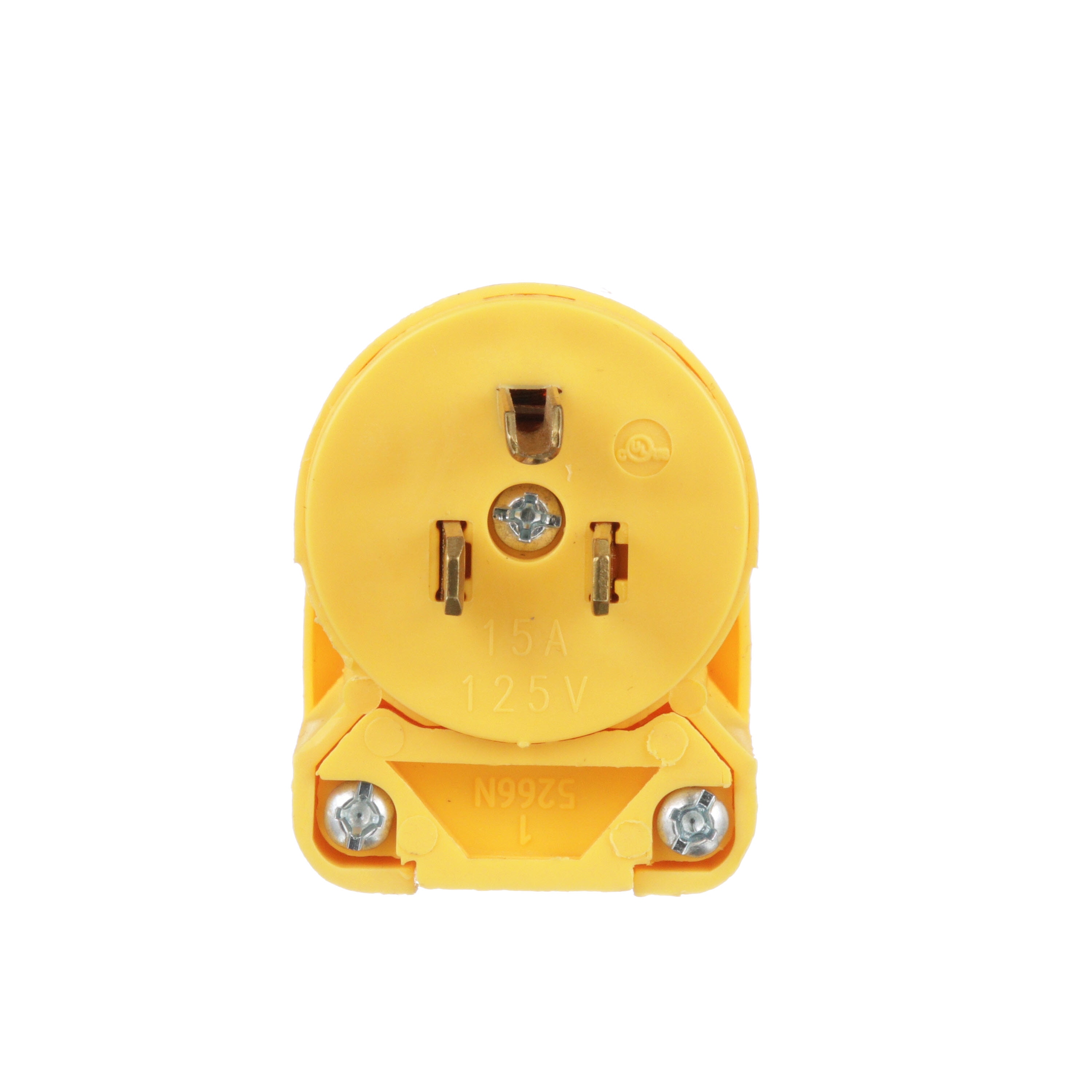 Eaton 4867AN-F-LW 15-Amp 125-Volt NEMA 5-15 3-wire Grounding Heavy-duty Straight Plug, Yellow