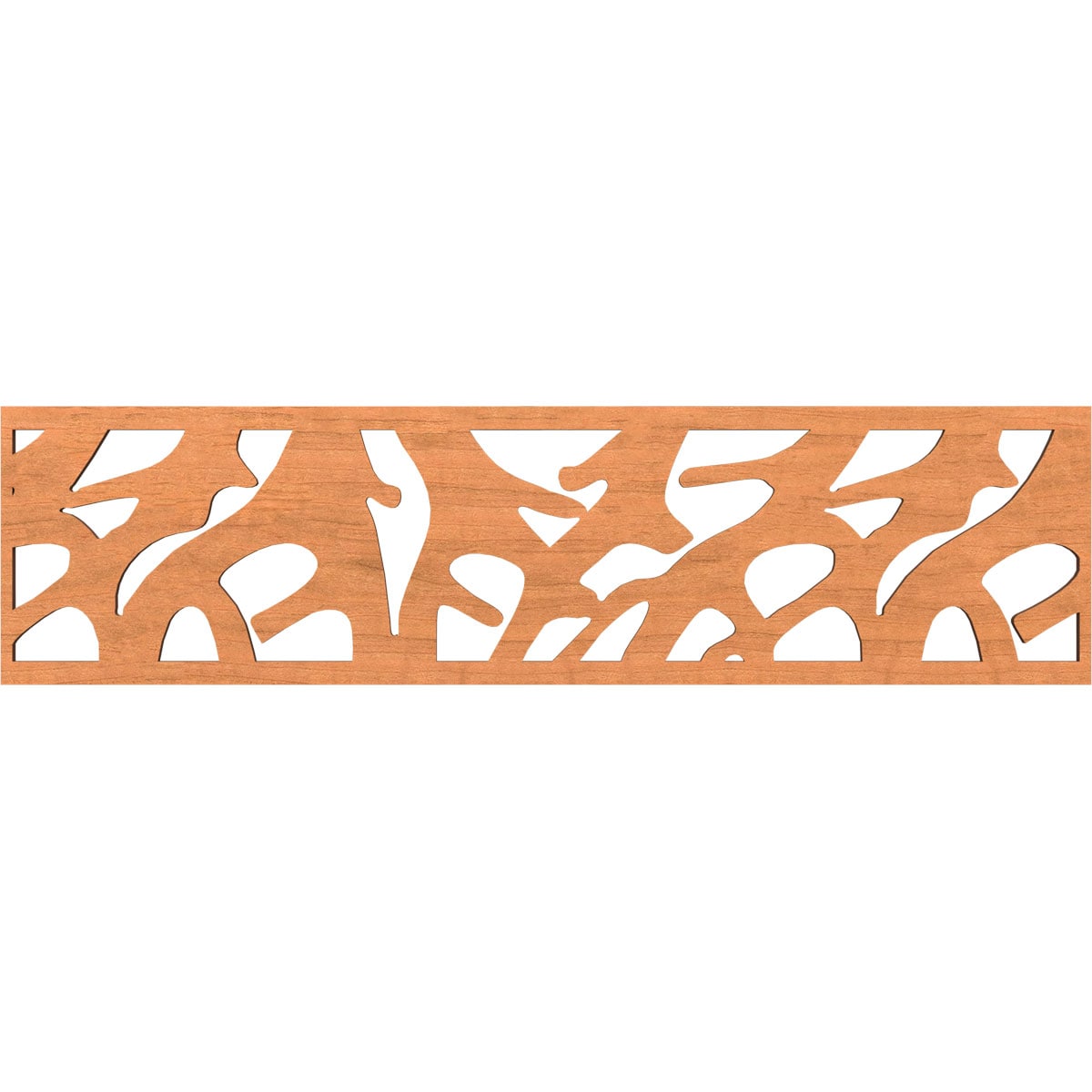 Ekena Millwork MLDB12X47MATCH Manton Fretwork Flat Trim 12-in x 3.92-ft Cherry Brown Unfinished 2156457 Pierced Wall Panel Moulding