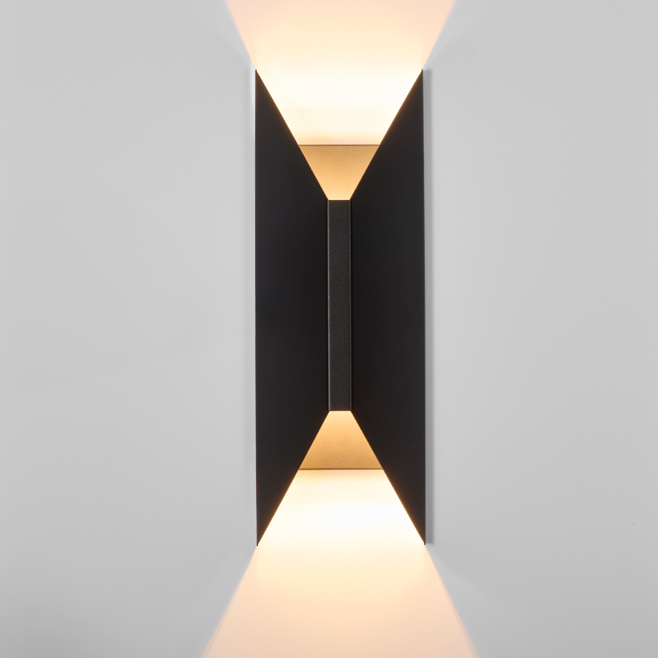 Black Matte LED Outdoor Wall Sconce with Tunable White Light