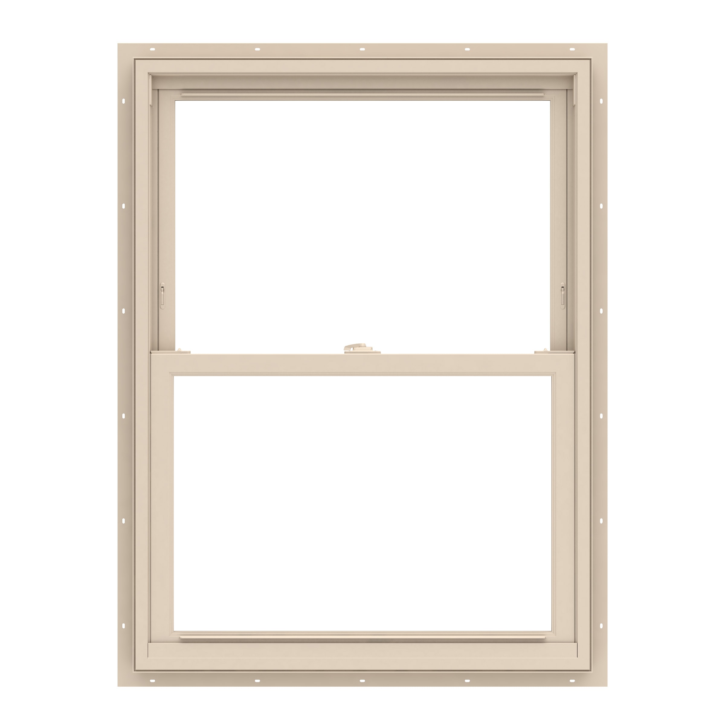 Pella 150 Series New Construction 27-1/2-in x 53-1/2-in White Vinyl Low-e Argon Double Hung Window Full Screen Included