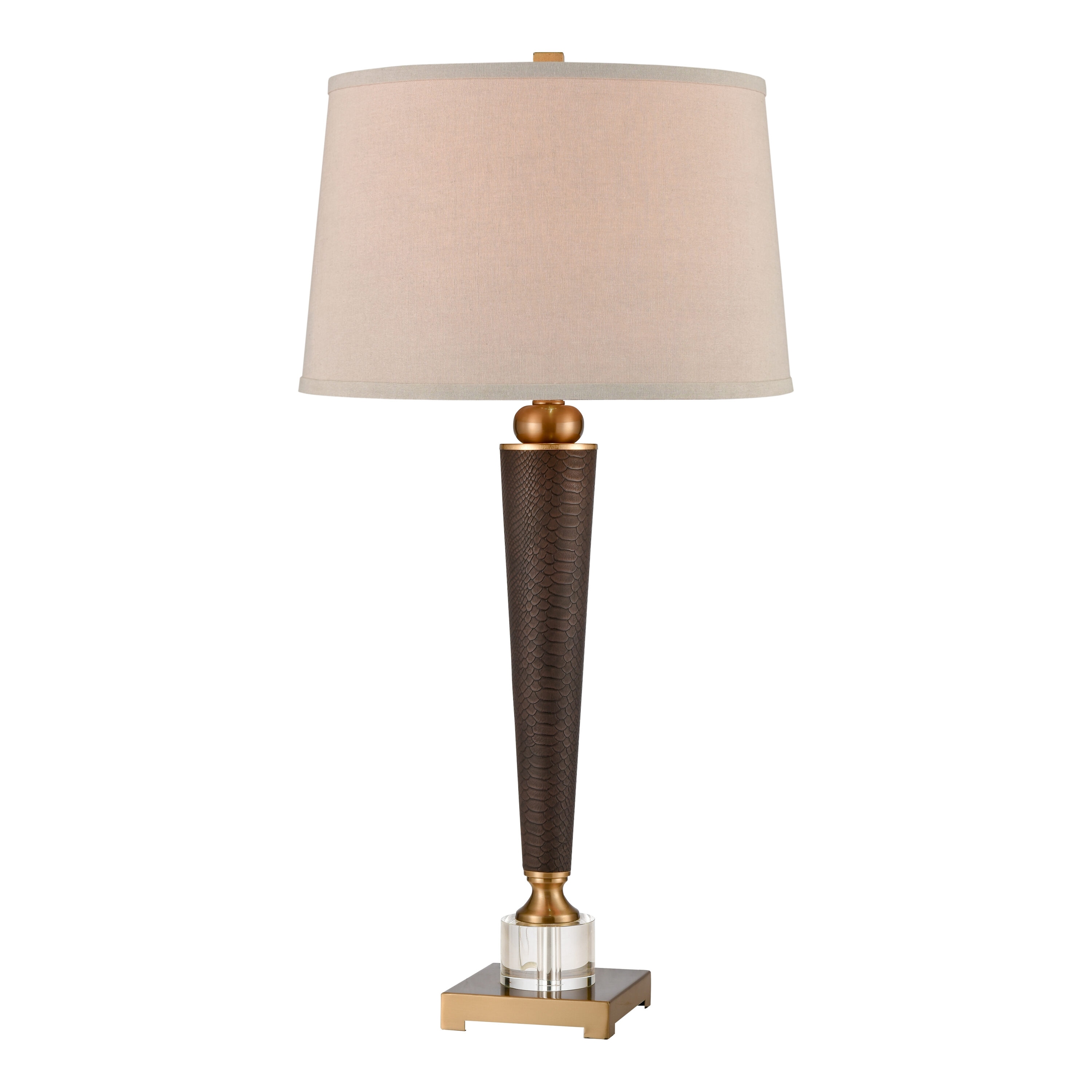 Westmore by ELK Lighting Erie 2'' High 4-in Brown 3-way Table Lamp with ...