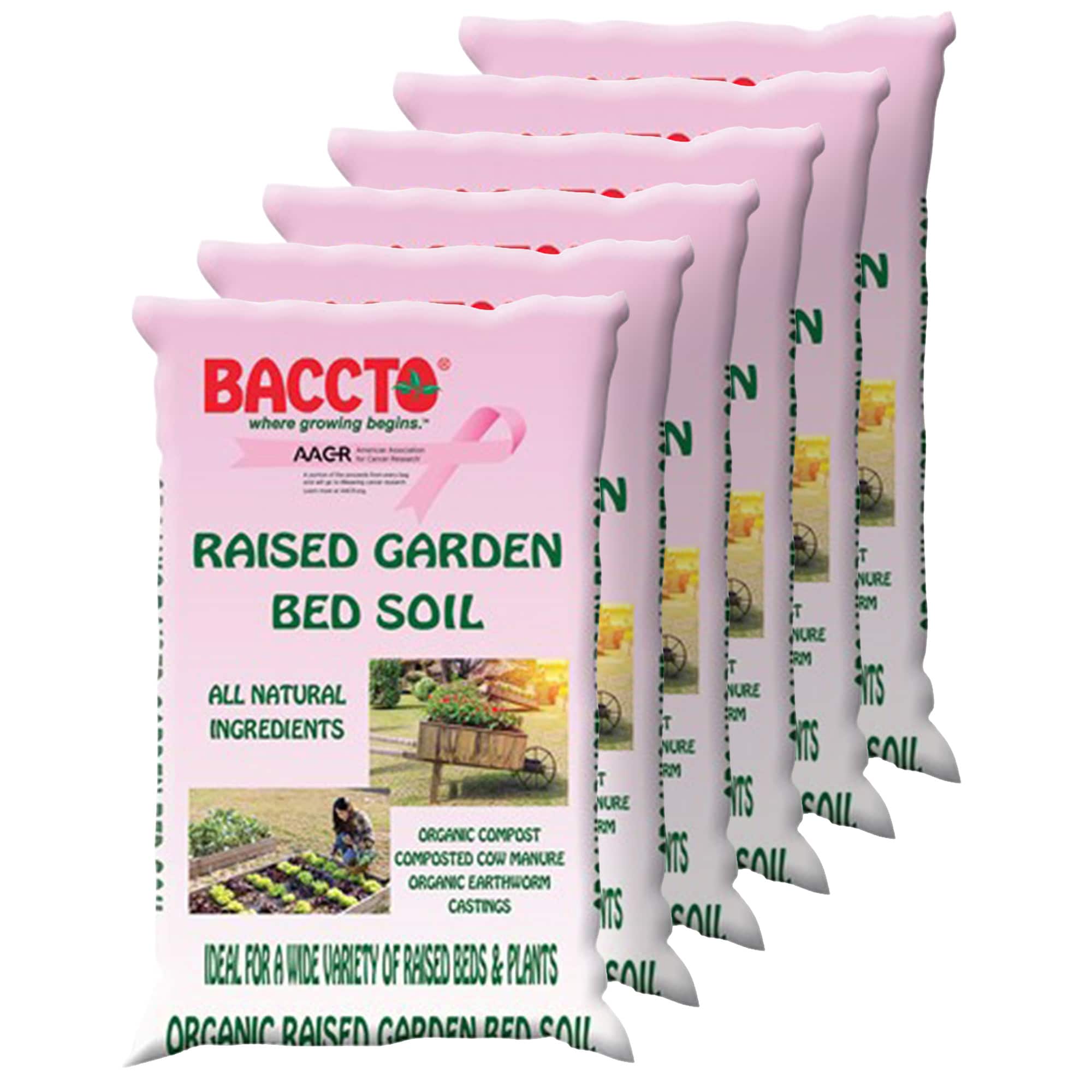 Michigan Peat  Company BACCTO Raised Bed Soil for All Plants 1.5 Cu Ft 6 Pack