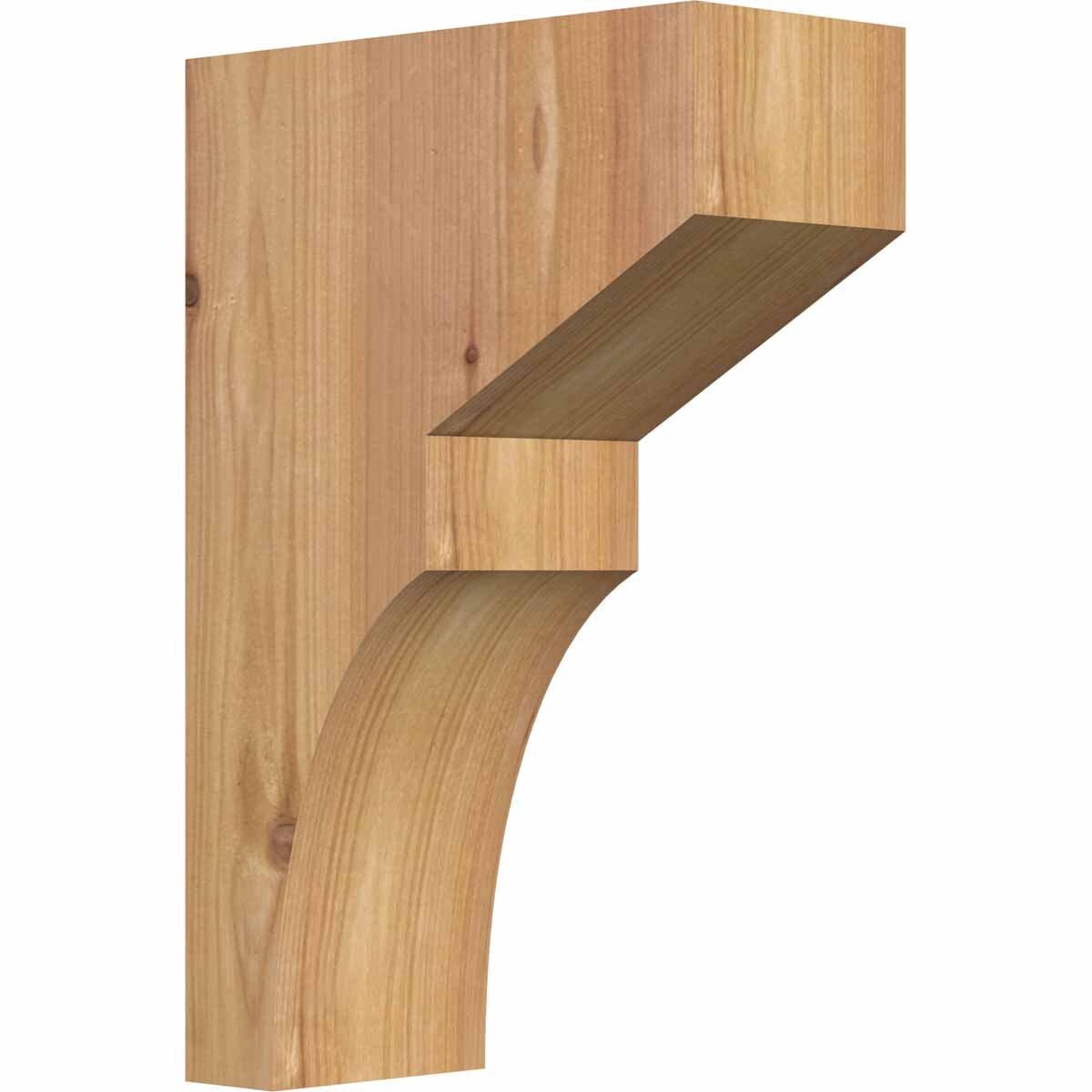 Ekena Millwork COR04X08X12MON00SWR 3.5-in x 8-in x 12-in Monterey Unfinished Western red cedar Wood Paintable/Stainable Corbel