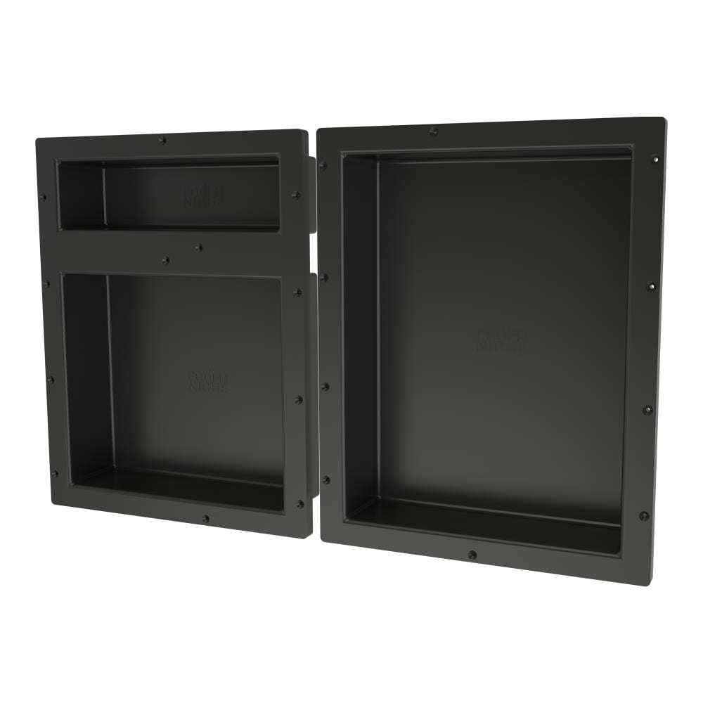 Tile Redi RNTH1620DU-20S Niche Recessed Triple Horizontal Shower Wall Shelf, 32-in W x 20-in H x 4-in D