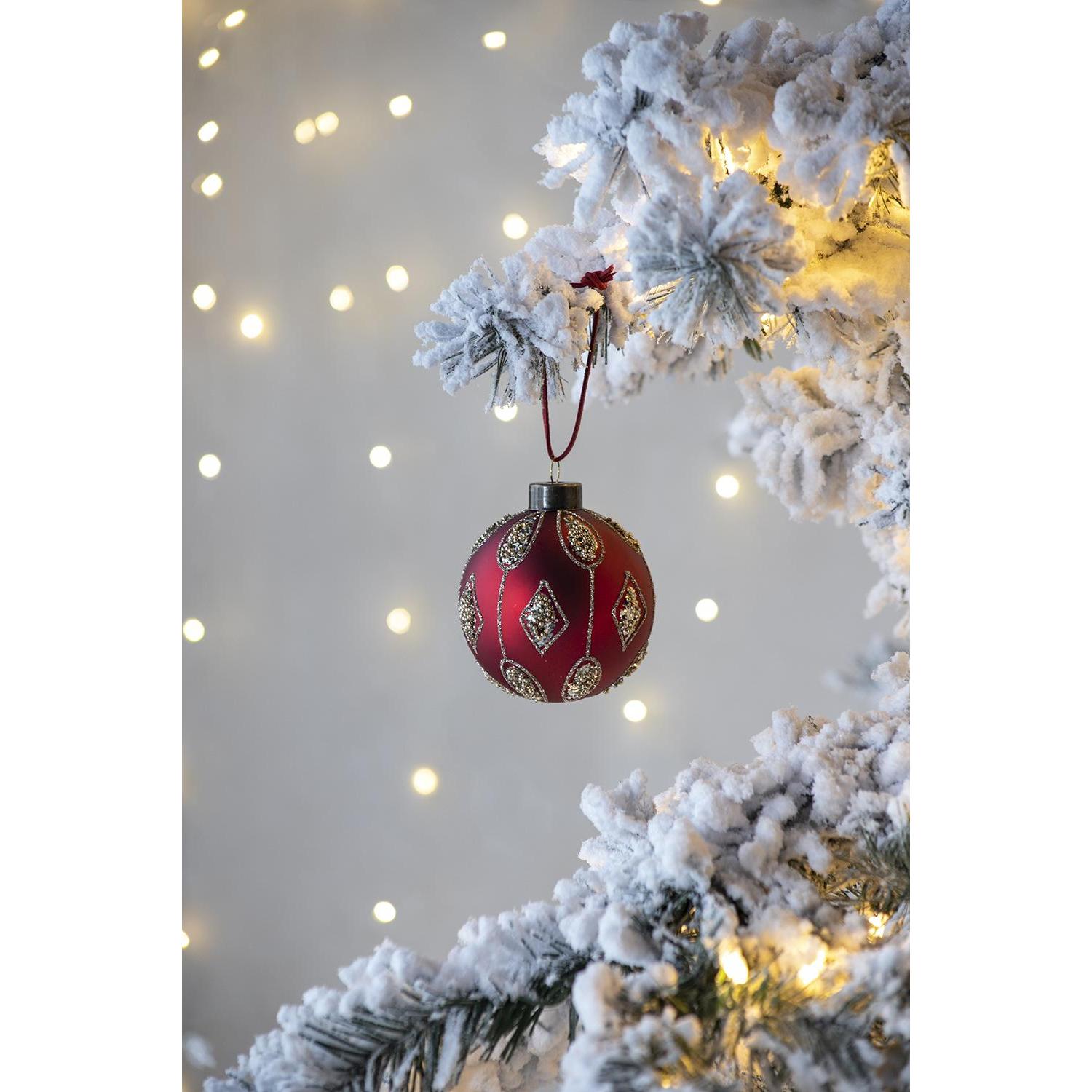 Streamdale Furniture Streamdale 3D Glass Christmas Ball Ornaments Set of 12