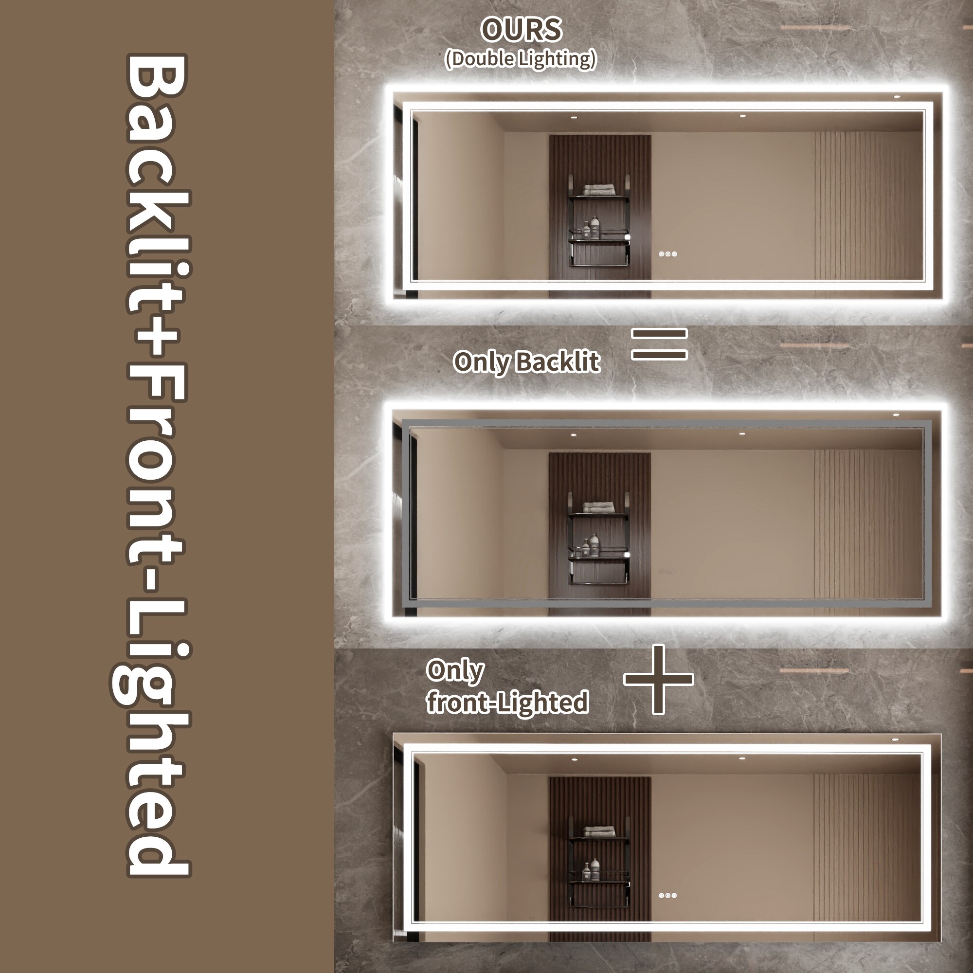 Bayfeve BFKF-4836D4-MIR Framed-Bath-Mirrors - View #8