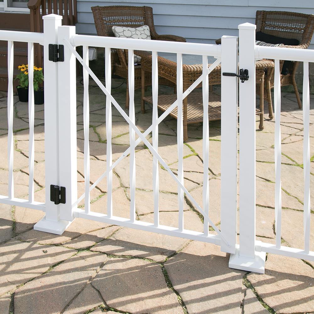 Freedom Mix and Match 48-in L x 42-in H White Aluminum Deck Railing ...