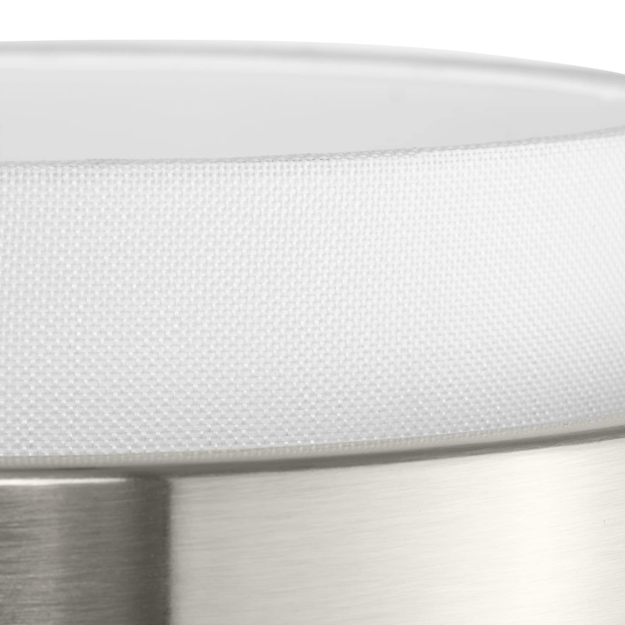 Silva Brushed Nickel Glass Drum Pendant Light