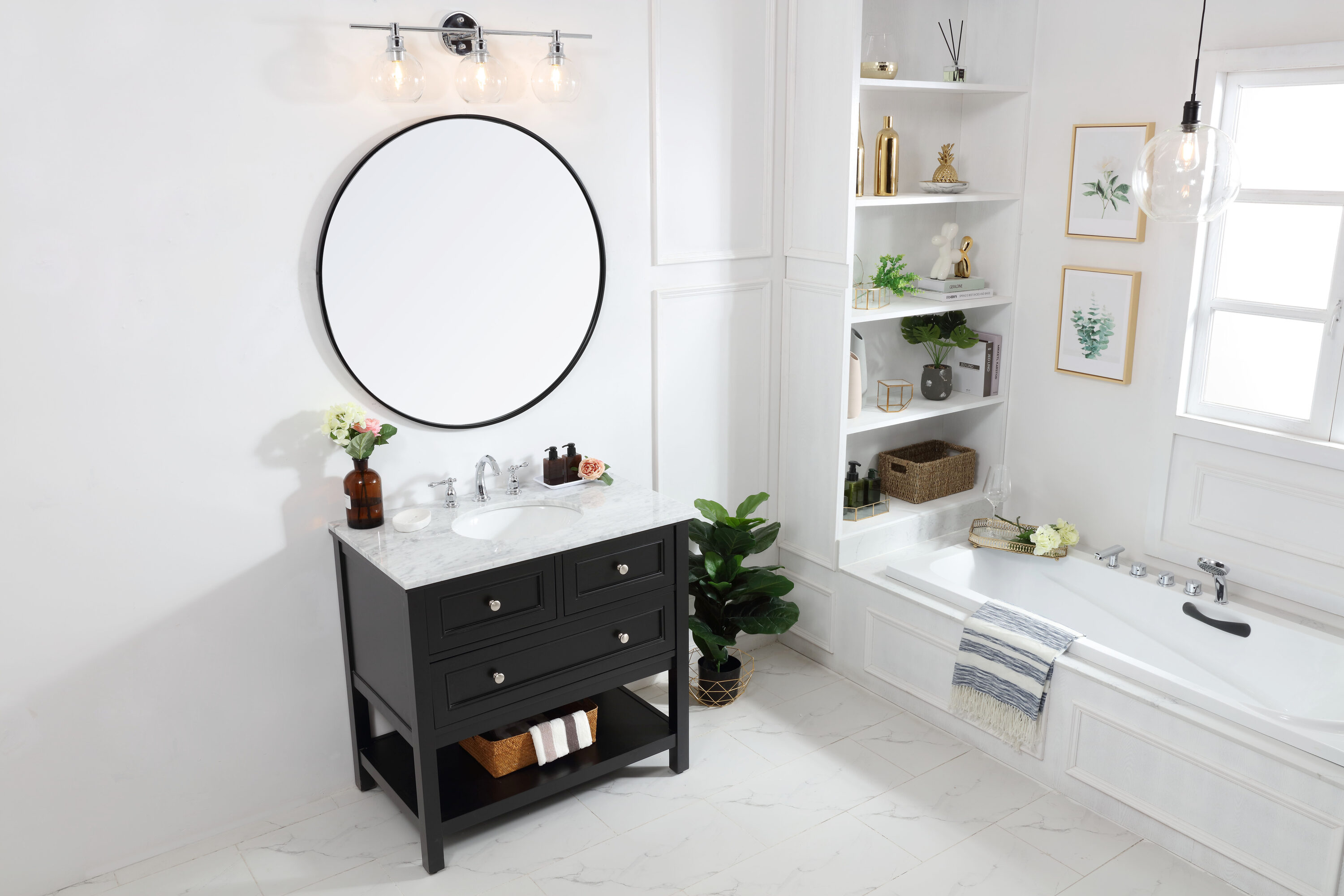 Elegant Decor HF81108BK Bath-Vanity-Combo - View #3